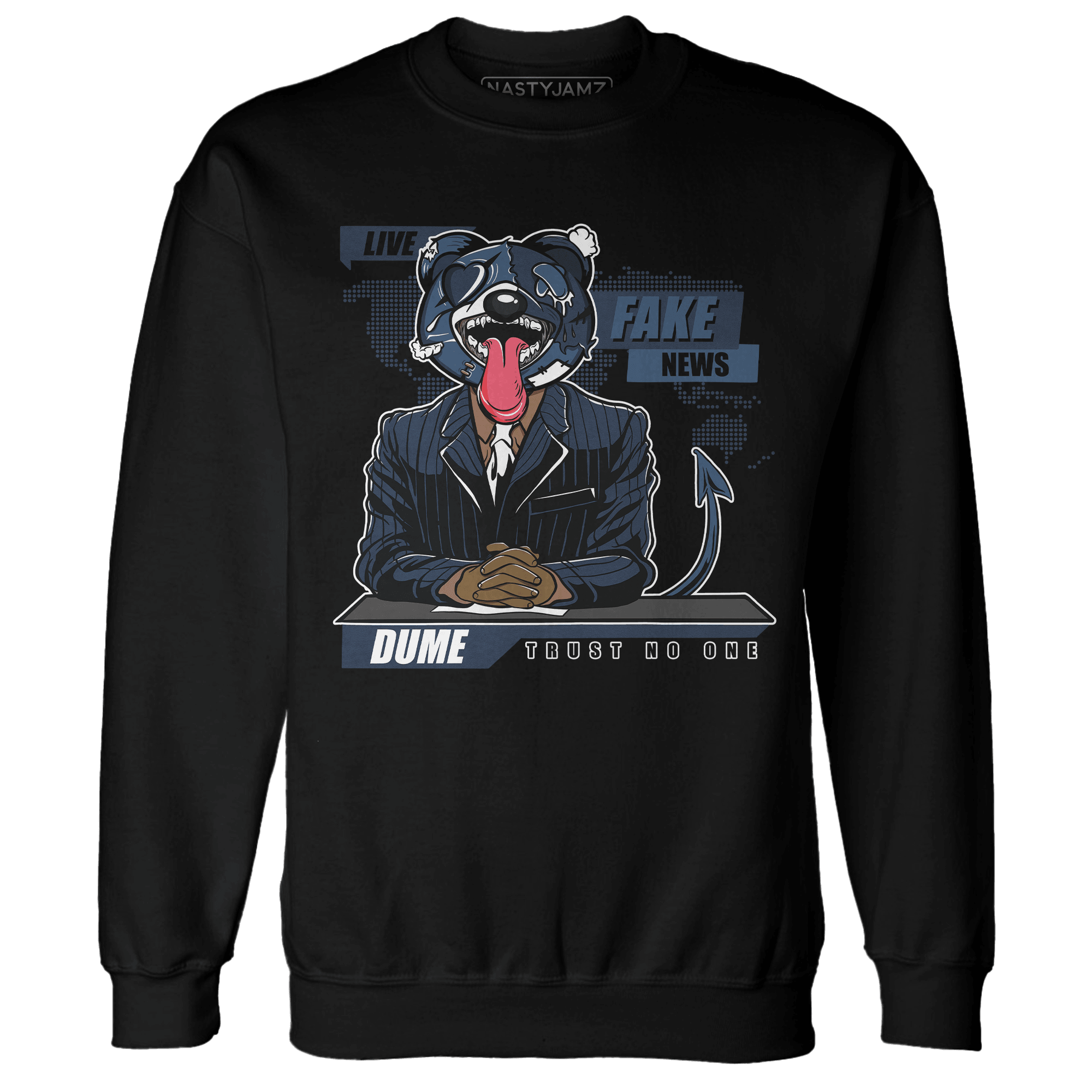 AM 1 86 Jackie Robinson Sweatshirt Match News Presenter BER - NastyJamz