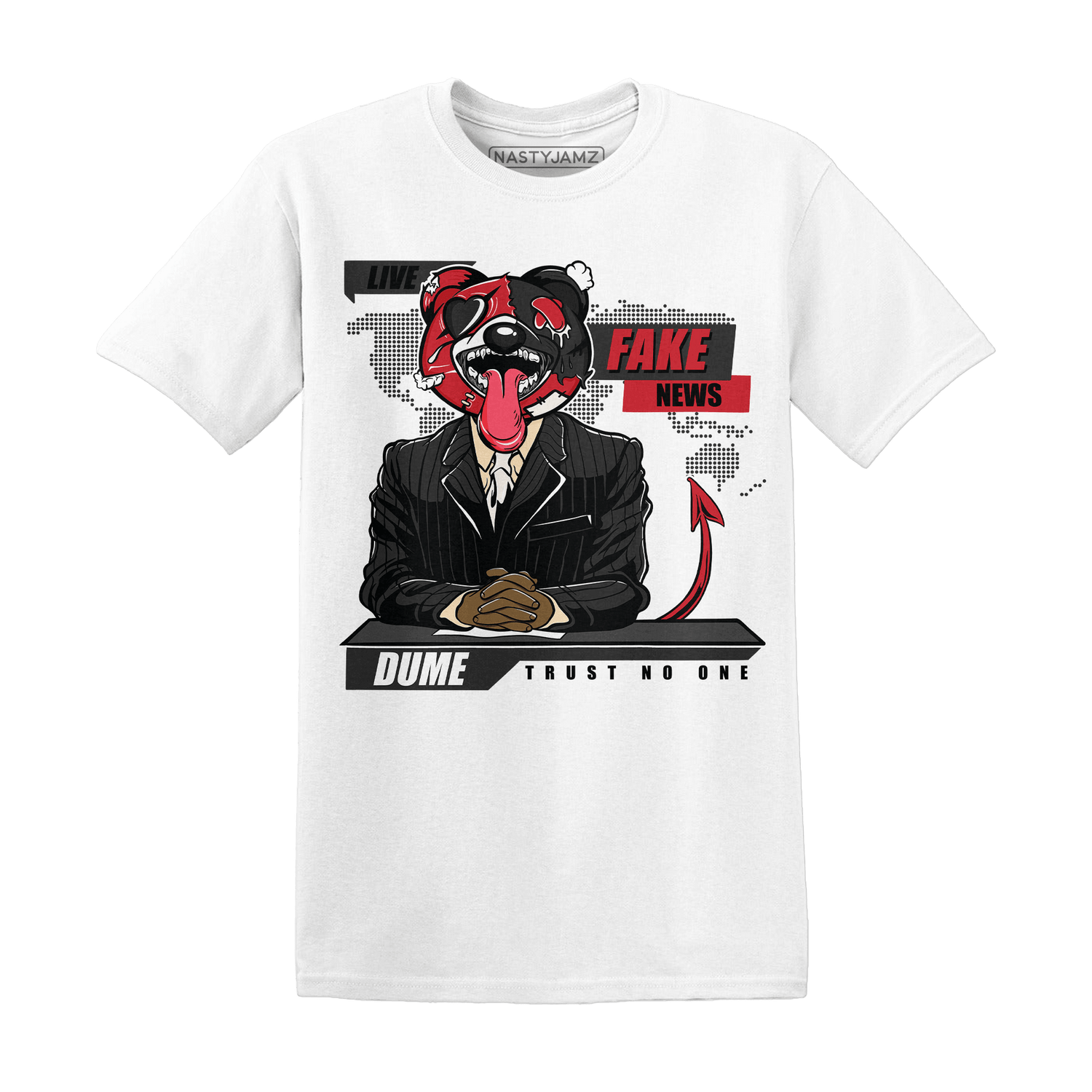 Jumman Jack University Red T Shirt Match News Presenter BER - NastyJamz