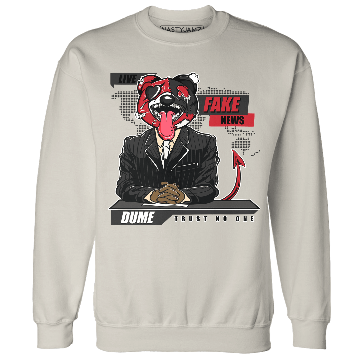 Jumman Jack University Red Sweatshirt Match News Presenter BER - NastyJamz