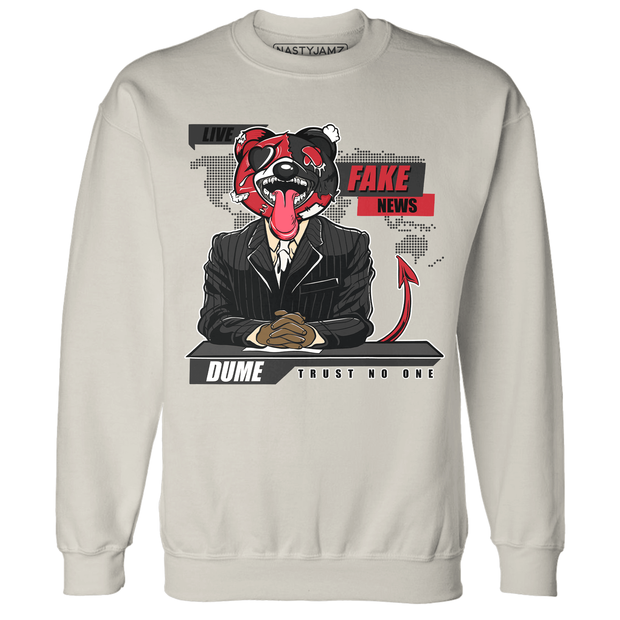 Jumman Jack University Red Sweatshirt Match News Presenter BER - NastyJamz