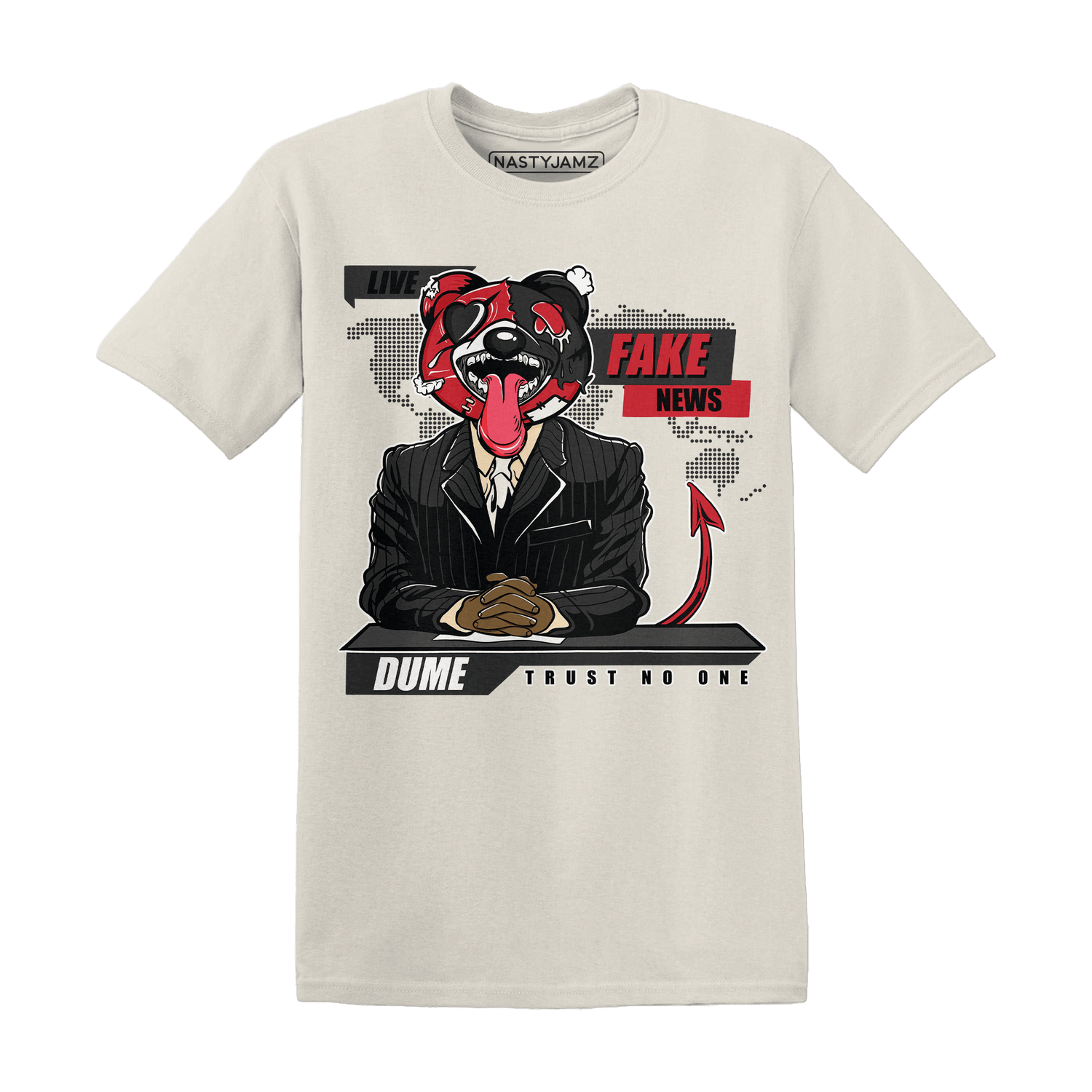 Jumman Jack University Red T Shirt Match News Presenter BER - NastyJamz