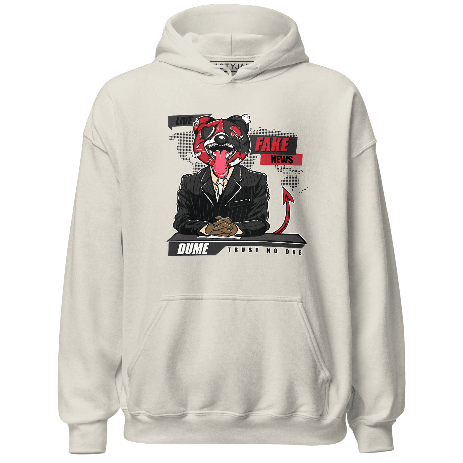 Jumman Jack University Red Hoodie Match News Presenter BER - NastyJamz