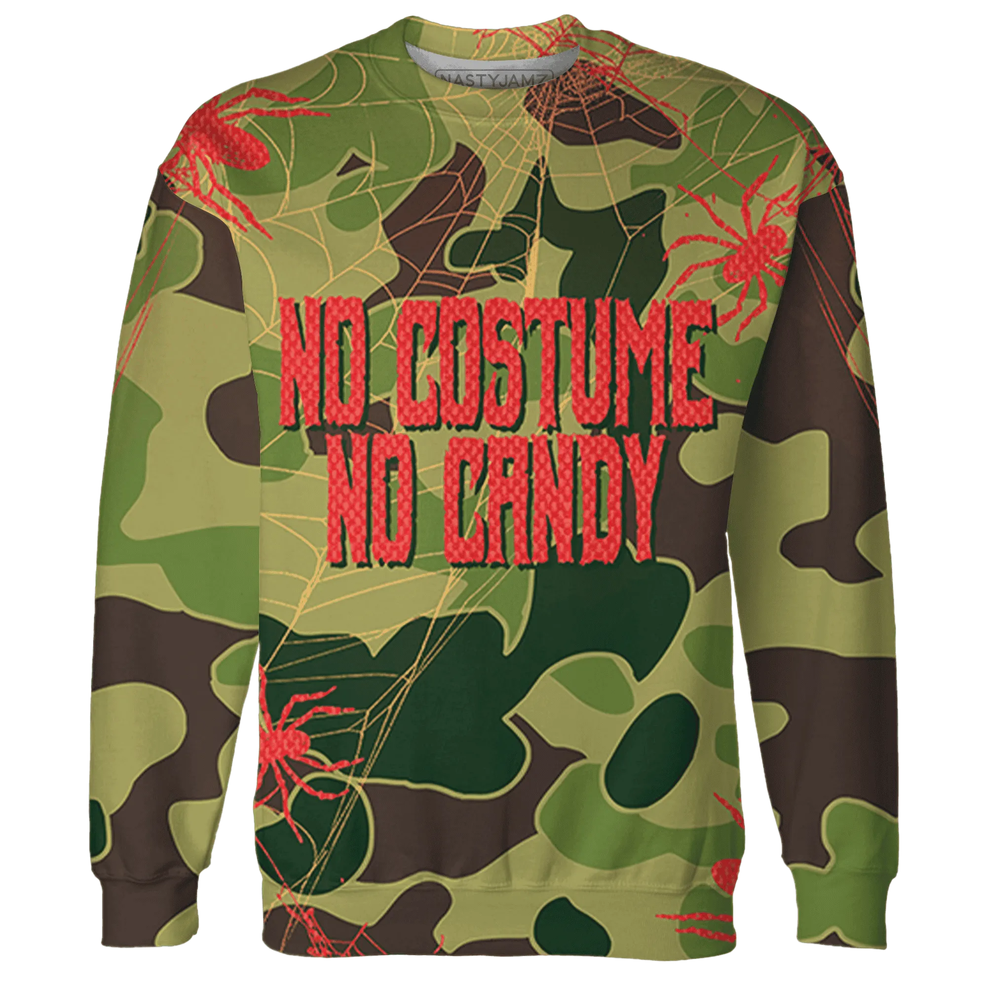 AM-90-Dark-Sage-Solar-Red-NastyJamz-Sweatshirt-Match-No-Costume-No-Candy-3D