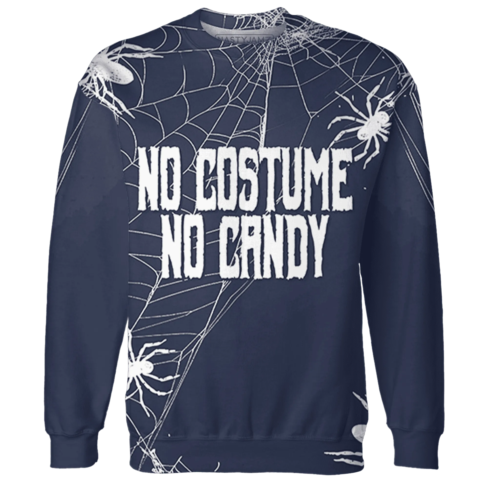 VaporMax-Plus-Midnight-Navy-White-Metallic-Silver-NastyJamz-Sweatshirt-Match-No-Costume-No-Candy-3D