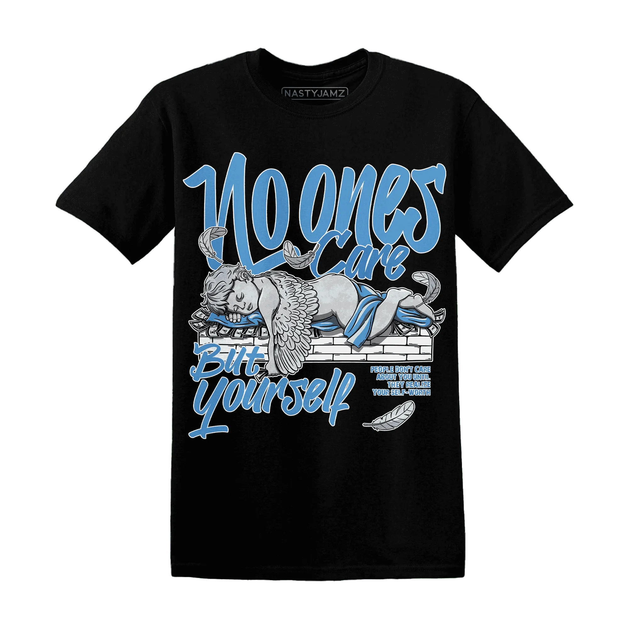 Carolina-Blue-Univercitii-17s-NastyJamz-T-Shirt-Match-No-Ones-Care