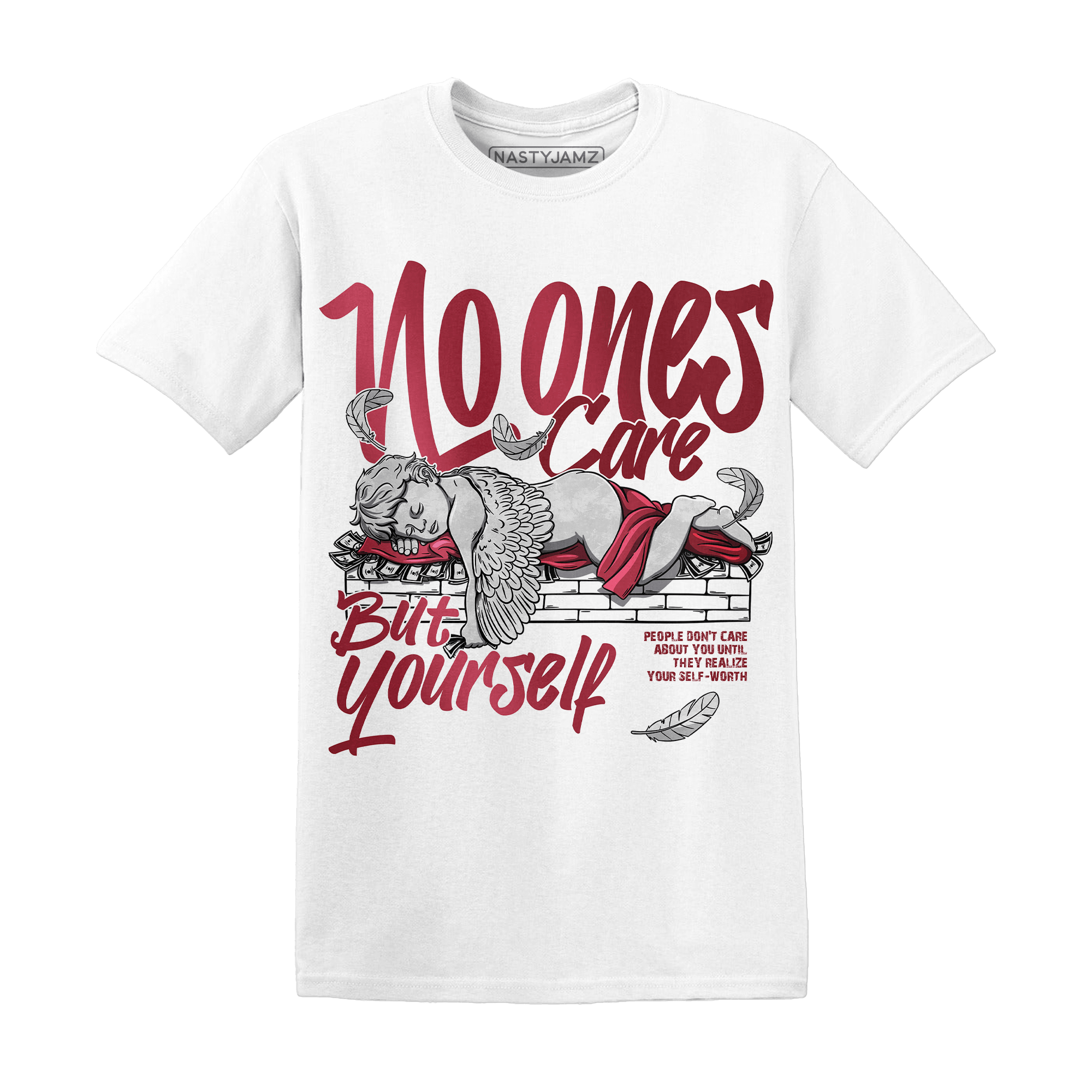 High 85 Metallic Burgundy 1s T Shirt Match No Ones Care - NastyJamz