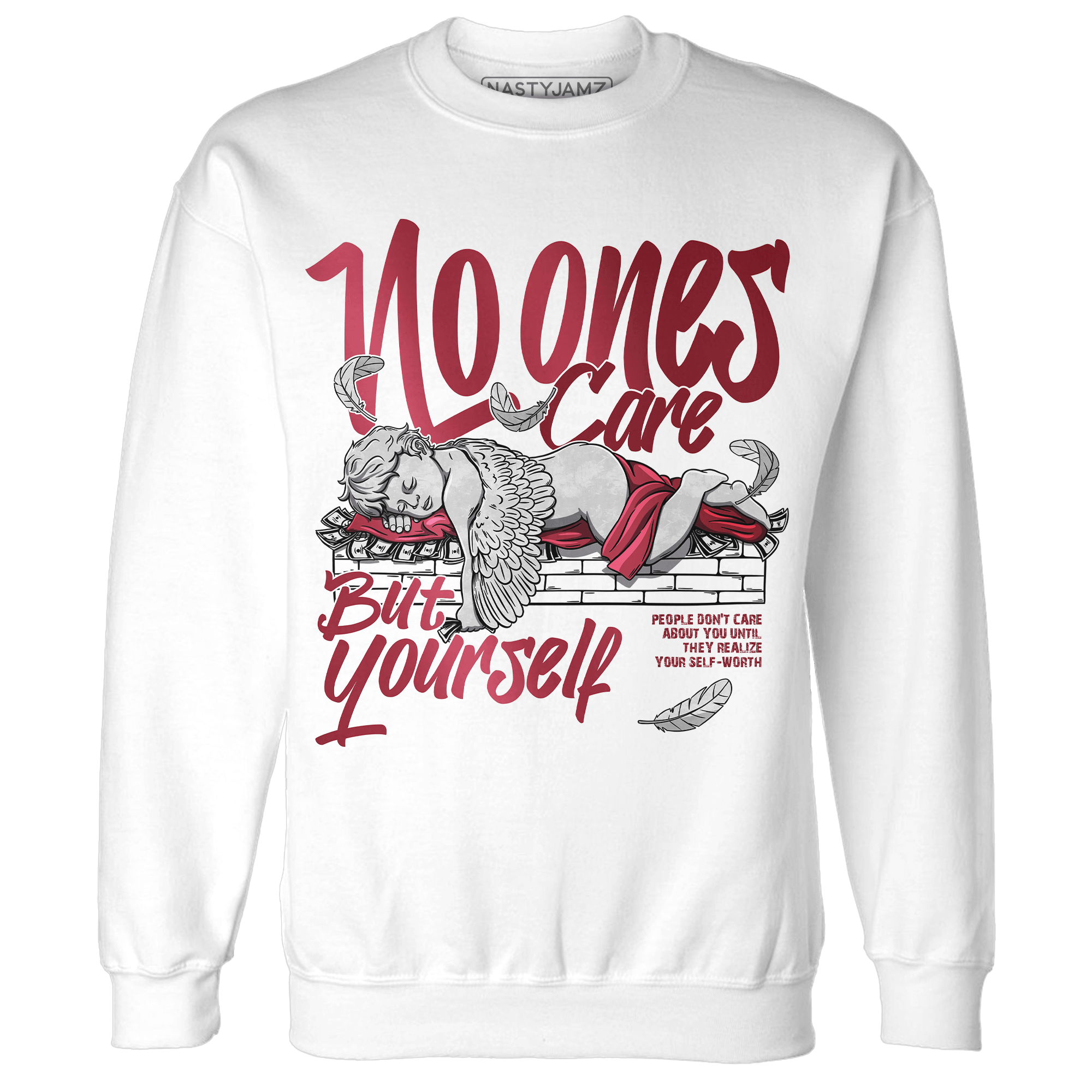 High 85 Metallic Burgundy 1s Sweatshirt Match No Ones Care - NastyJamz