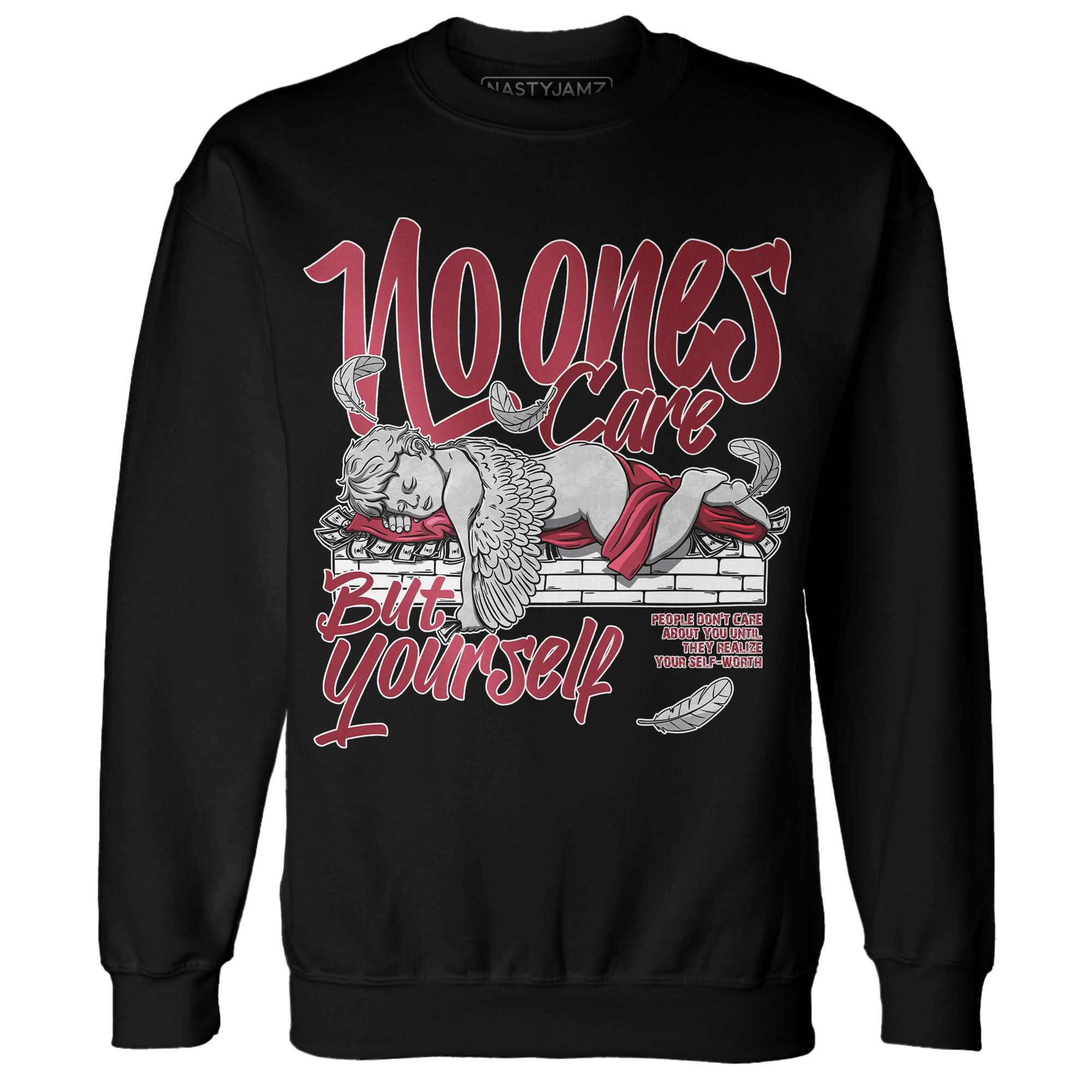 High 85 Metallic Burgundy 1s Sweatshirt Match No Ones Care - NastyJamz