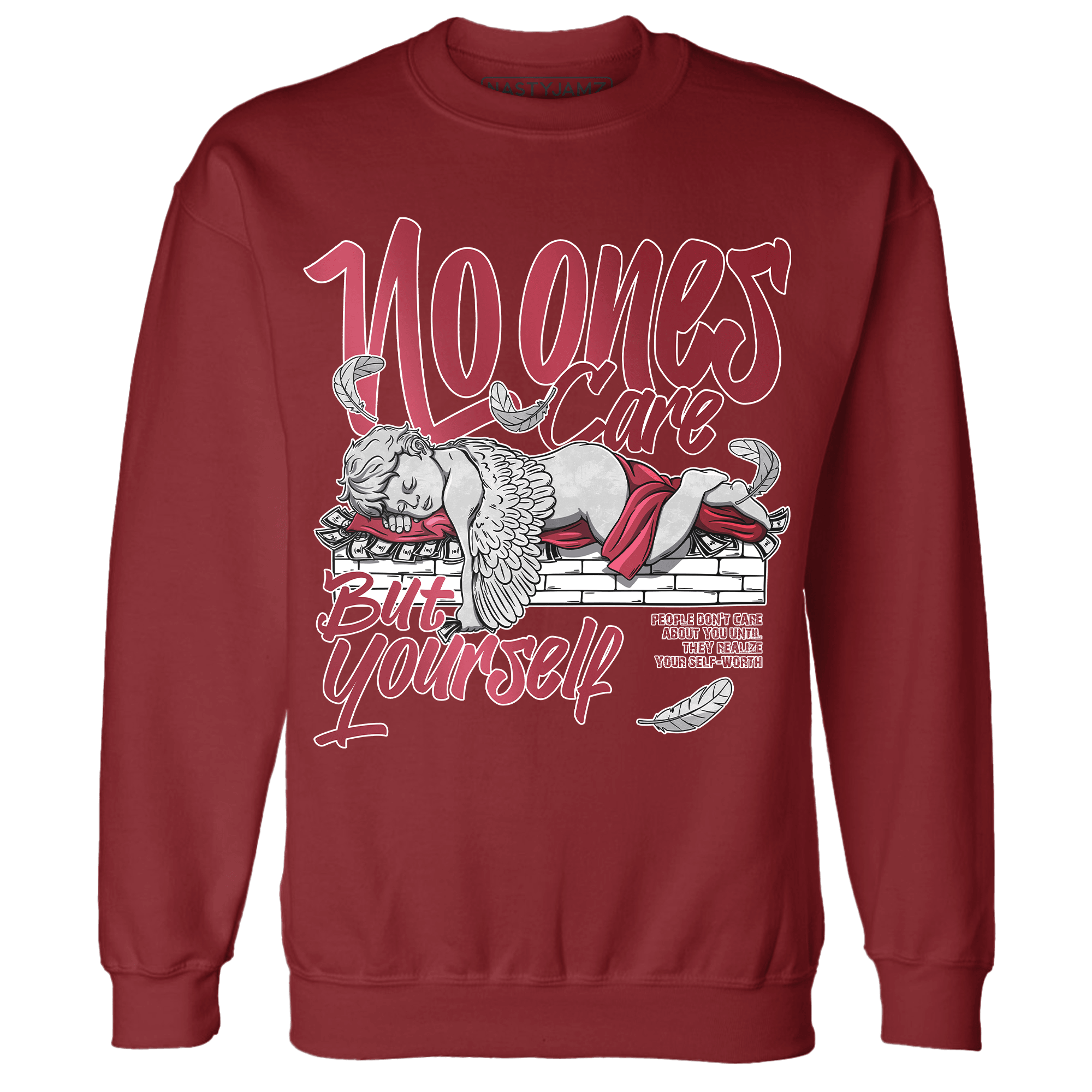 High 85 Metallic Burgundy 1s Sweatshirt Match No Ones Care - NastyJamz