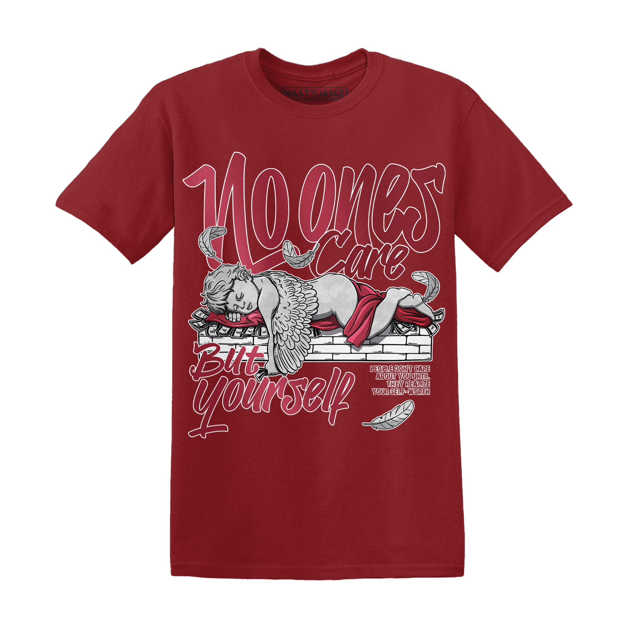 High 85 Metallic Burgundy 1s T Shirt Match No Ones Care - NastyJamz