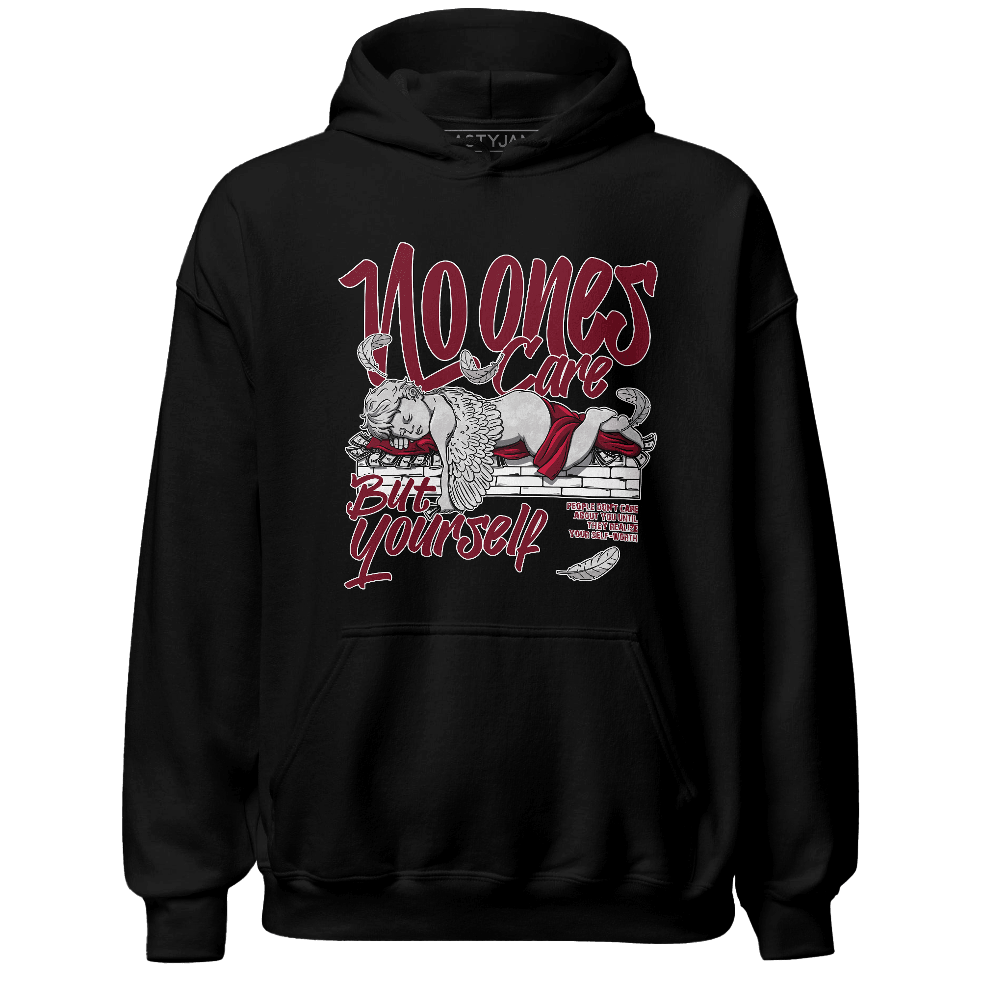 High White Team Red 1s Hoodie Match No Ones Care - NastyJamz