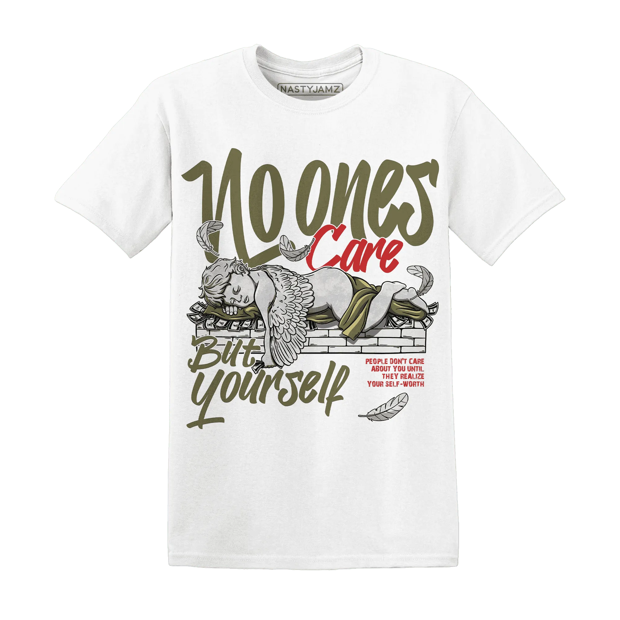 Medium-Olive-1s-NastyJamz-T-Shirt-Match-No-Ones-Care
