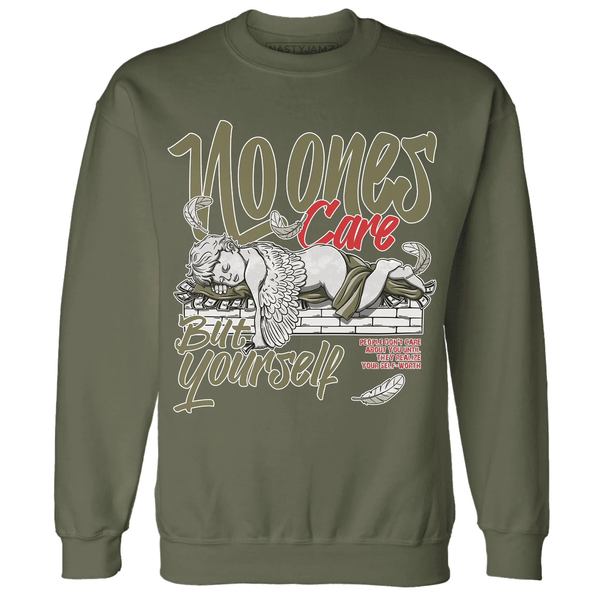 Medium-Olive-1s-NastyJamz-Sweatshirt-Match-No-Ones-Care