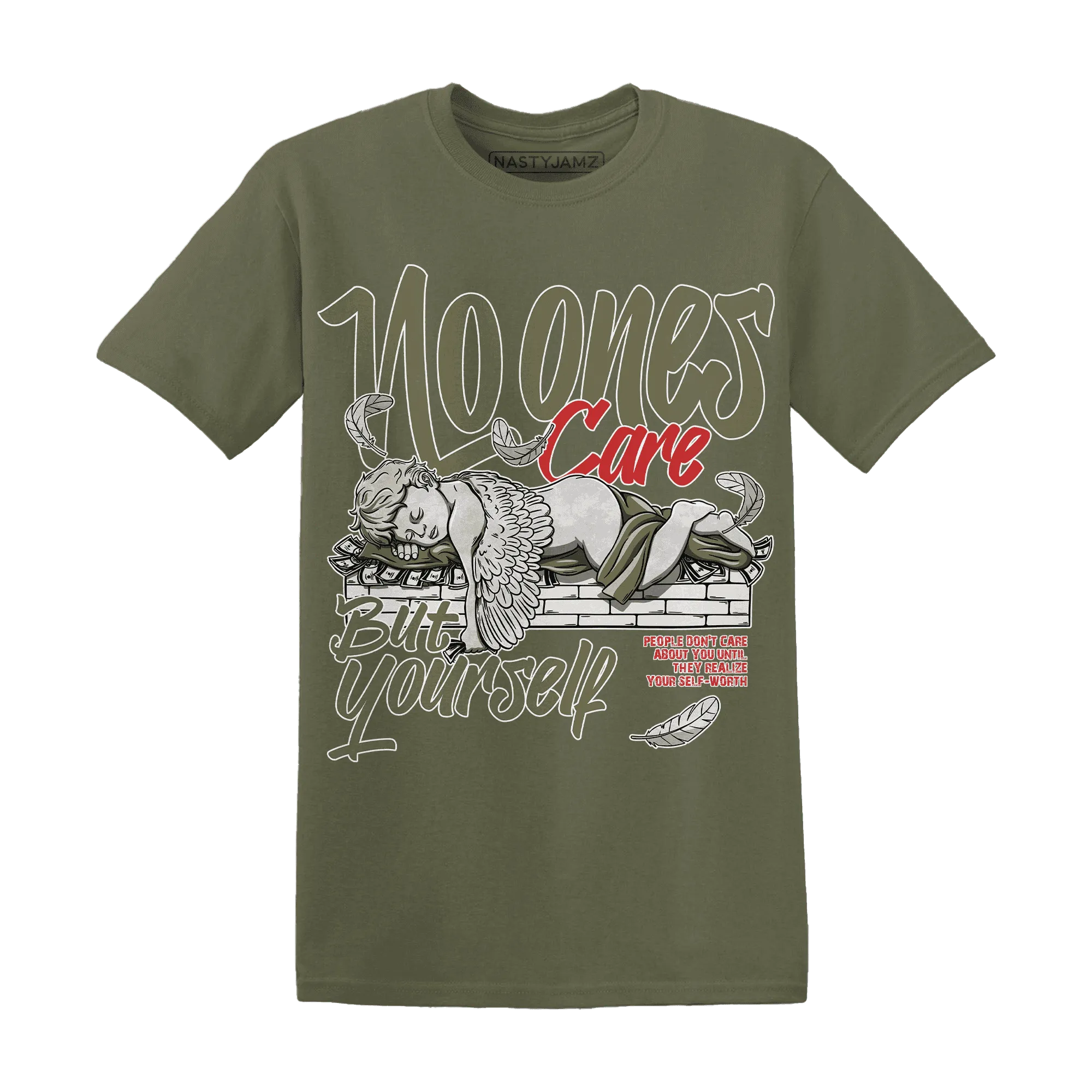 Medium-Olive-1s-NastyJamz-T-Shirt-Match-No-Ones-Care
