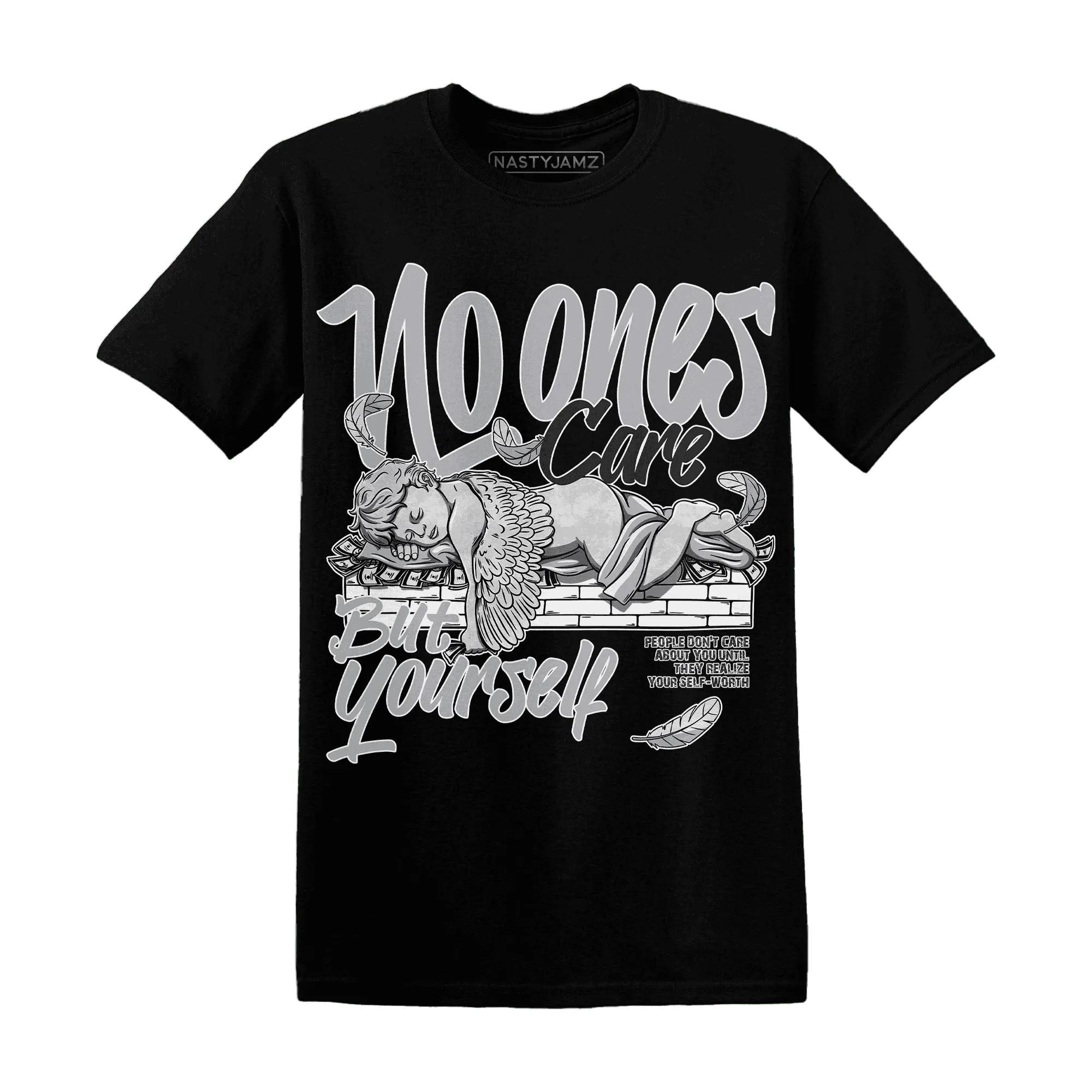 Wolf-Grey-1s-T-Shirt-Match-No-Ones-Care