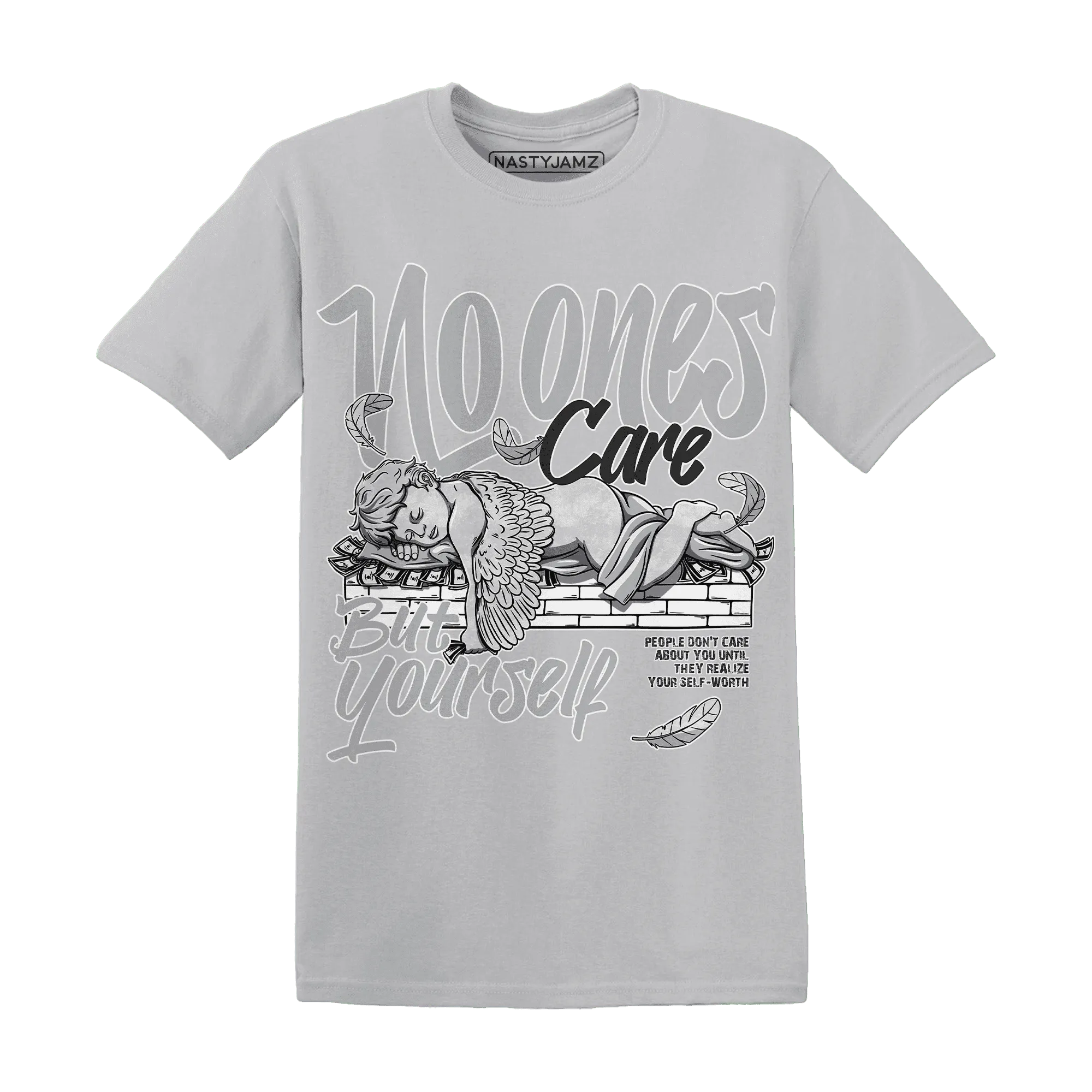 Wolf-Grey-1s-T-Shirt-Match-No-Ones-Care