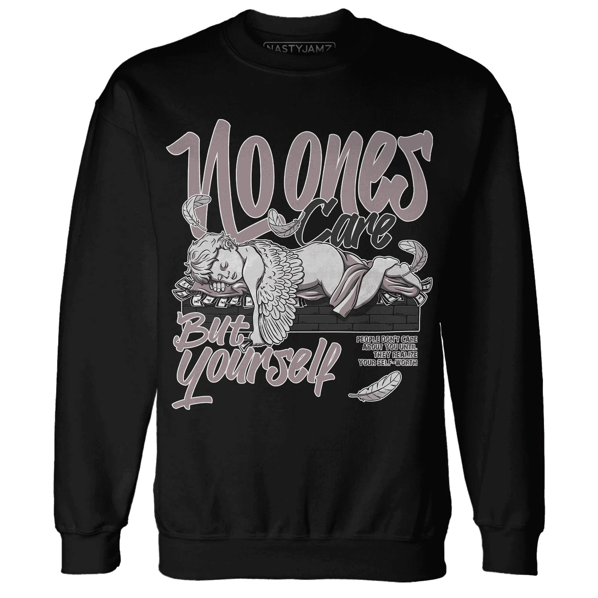 Black-Violet-Ore-3s-NastyJamz-Sweatshirt-Match-No-Ones-Care