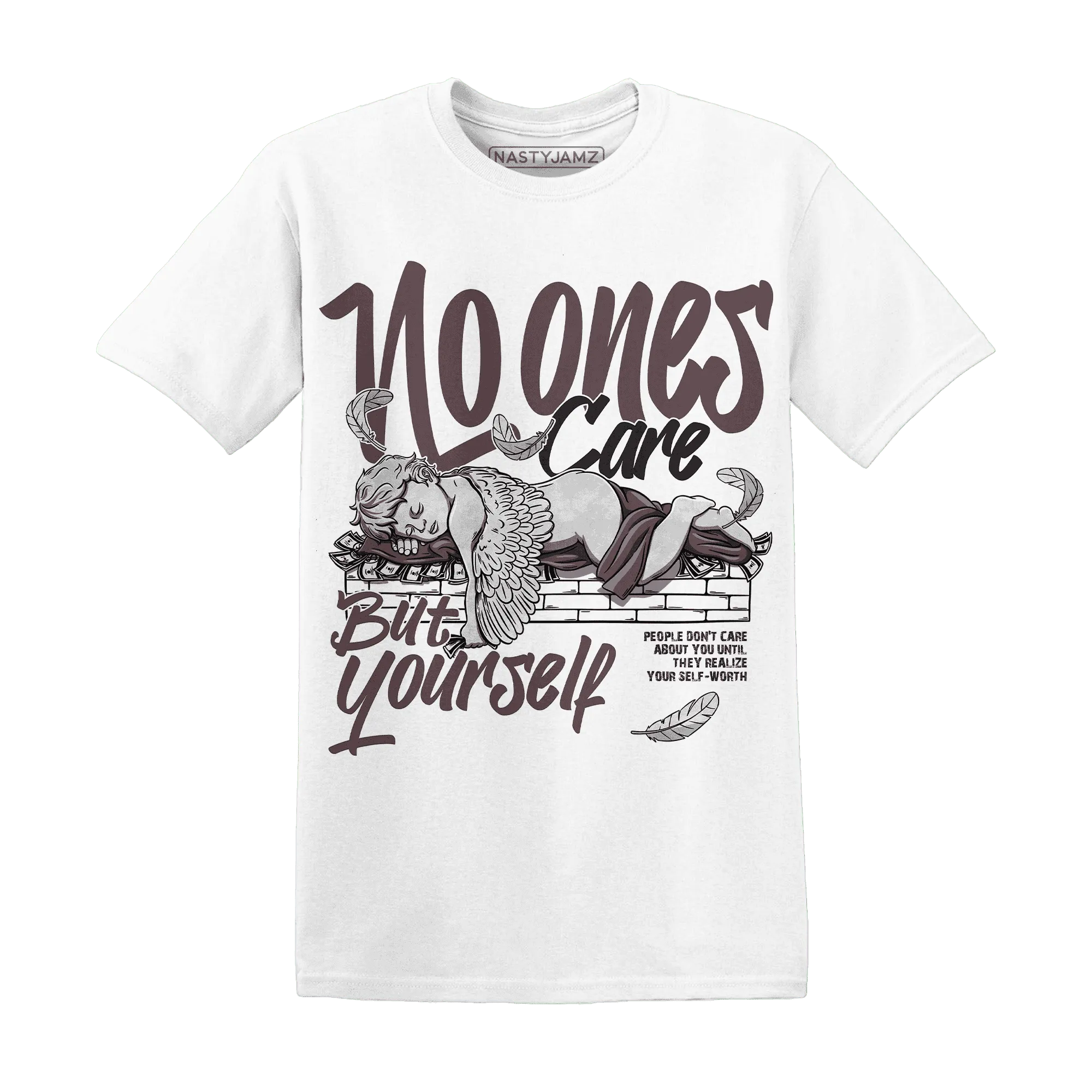 Burgundy-Crush-3s-NastyJamz-T-Shirt-Match-No-Ones-Care