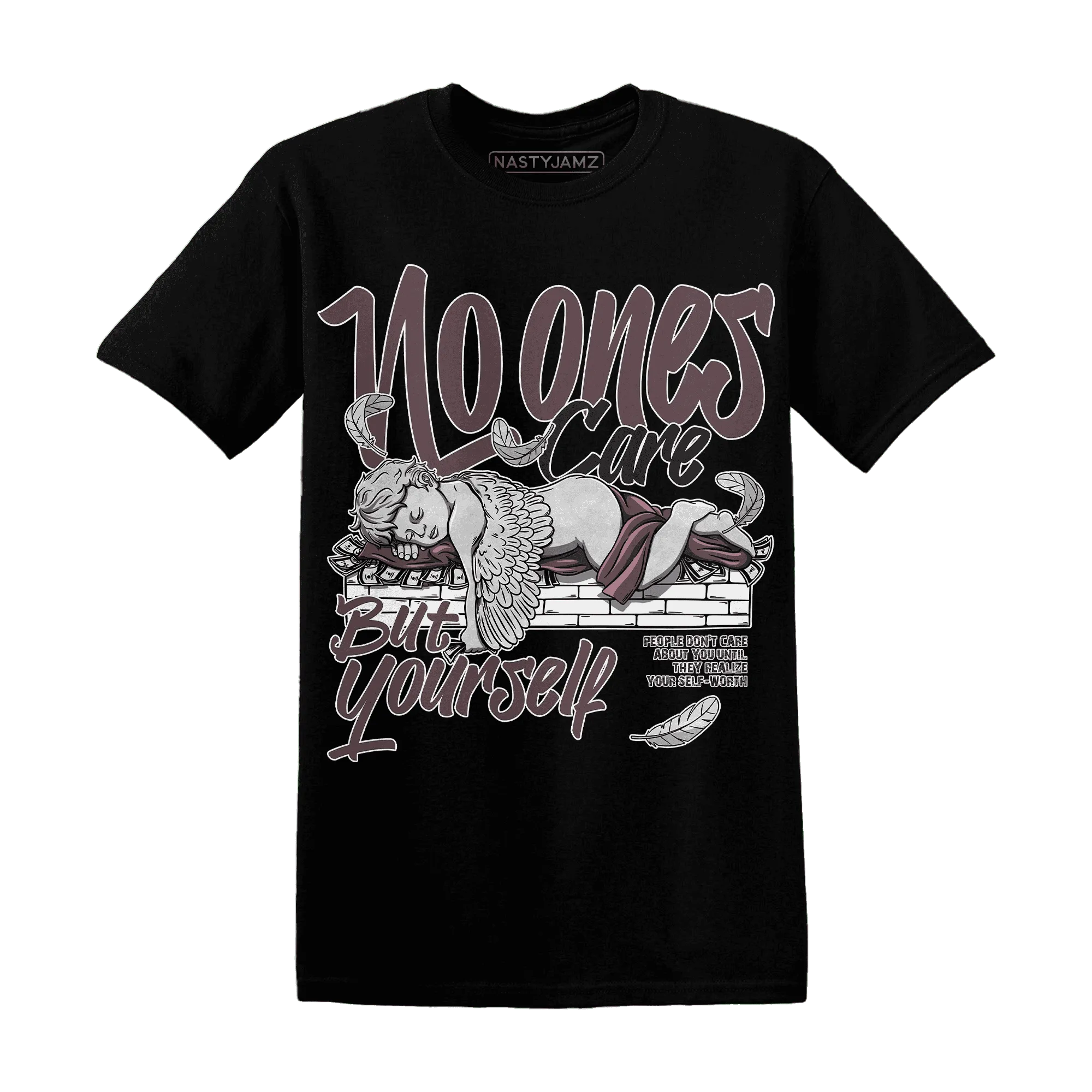 Burgundy-Crush-3s-NastyJamz-T-Shirt-Match-No-Ones-Care