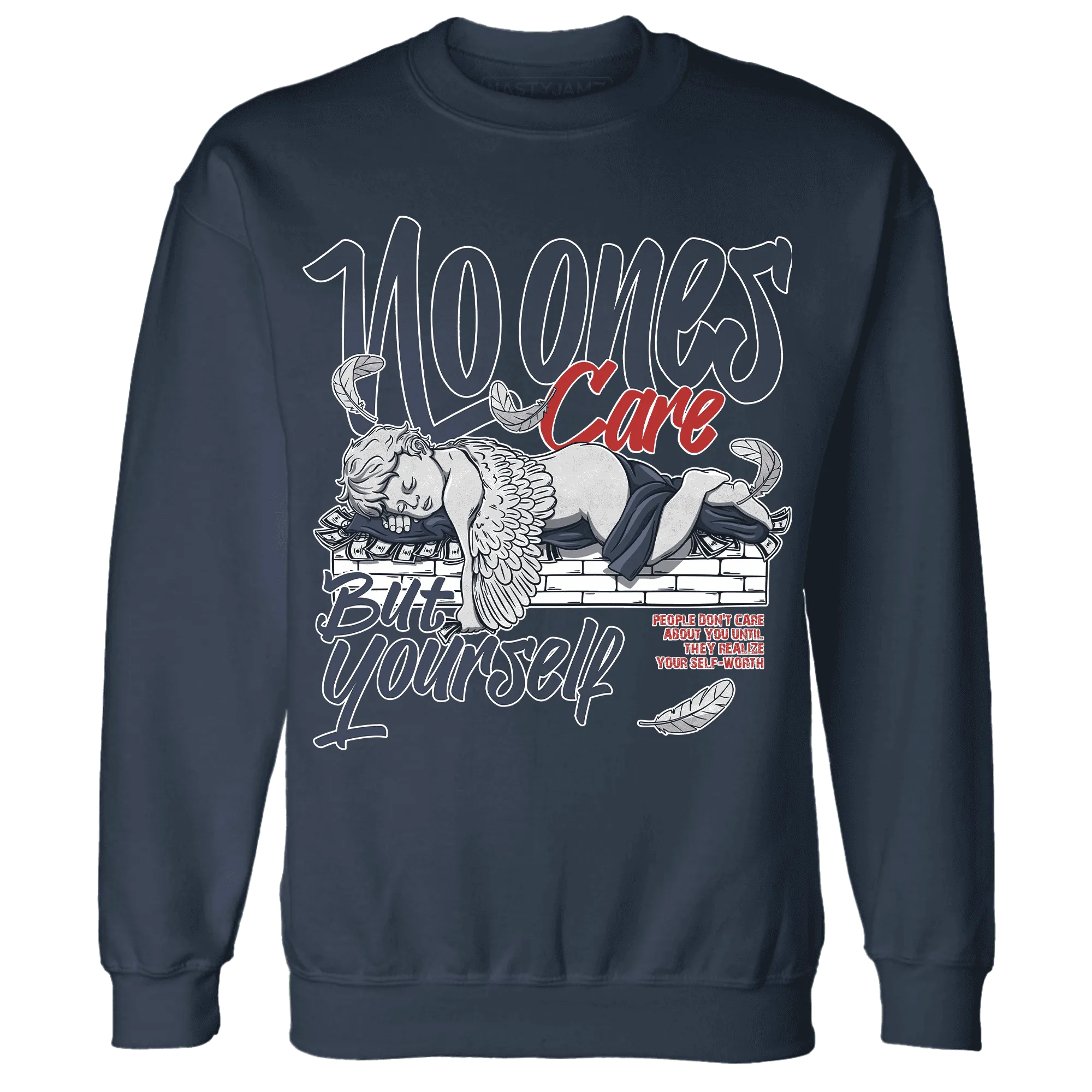 White-Navy-6s-Sweatshirt-Match-No-Ones-Care