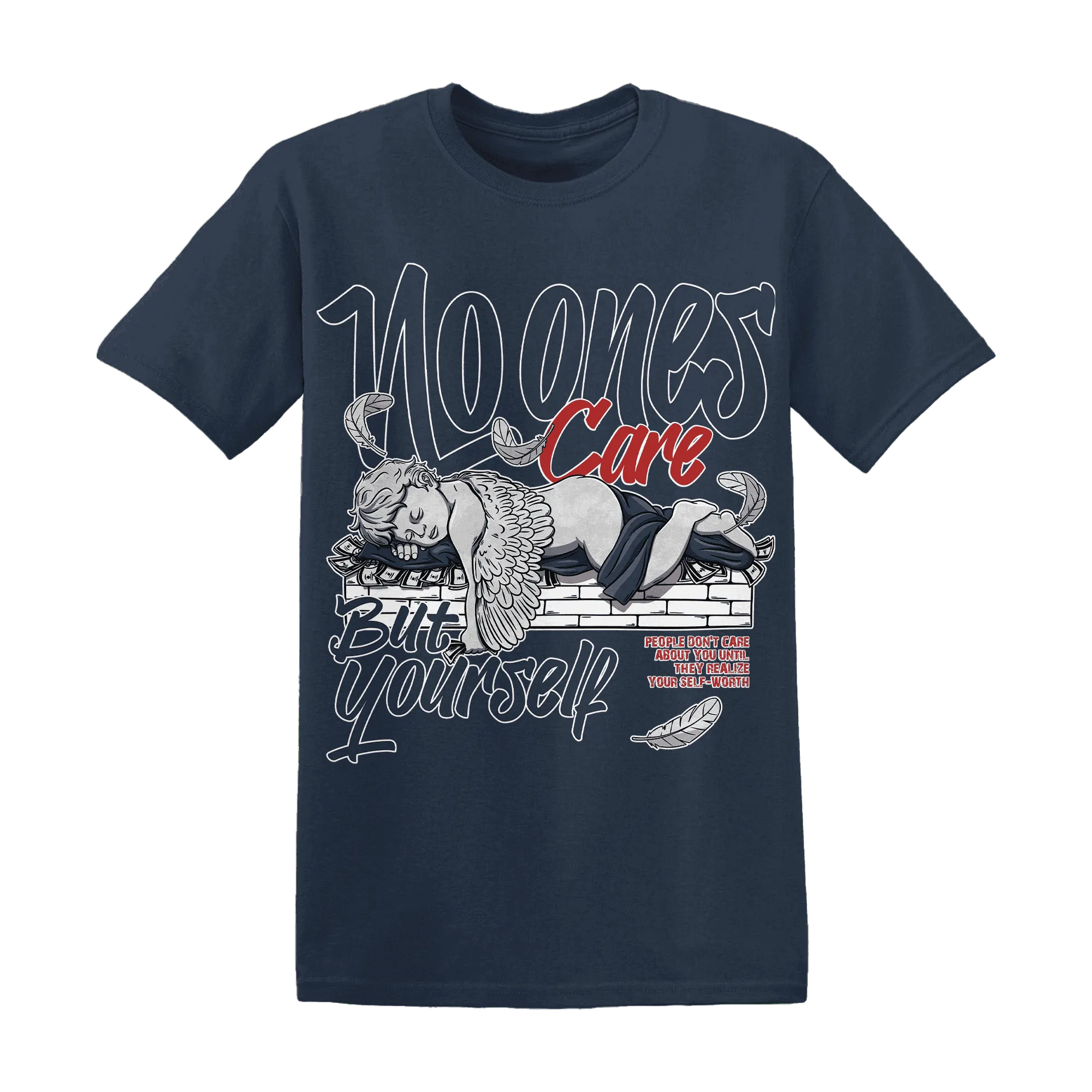 White-Navy-6s-T-Shirt-Match-No-Ones-Care