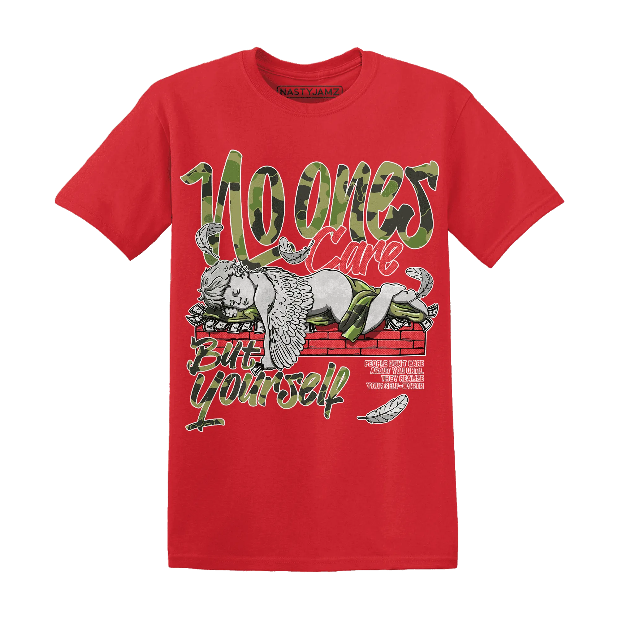 AM-90-Dark-Sage-Solar-Red-T-Shirt-Match-No-Ones-Care