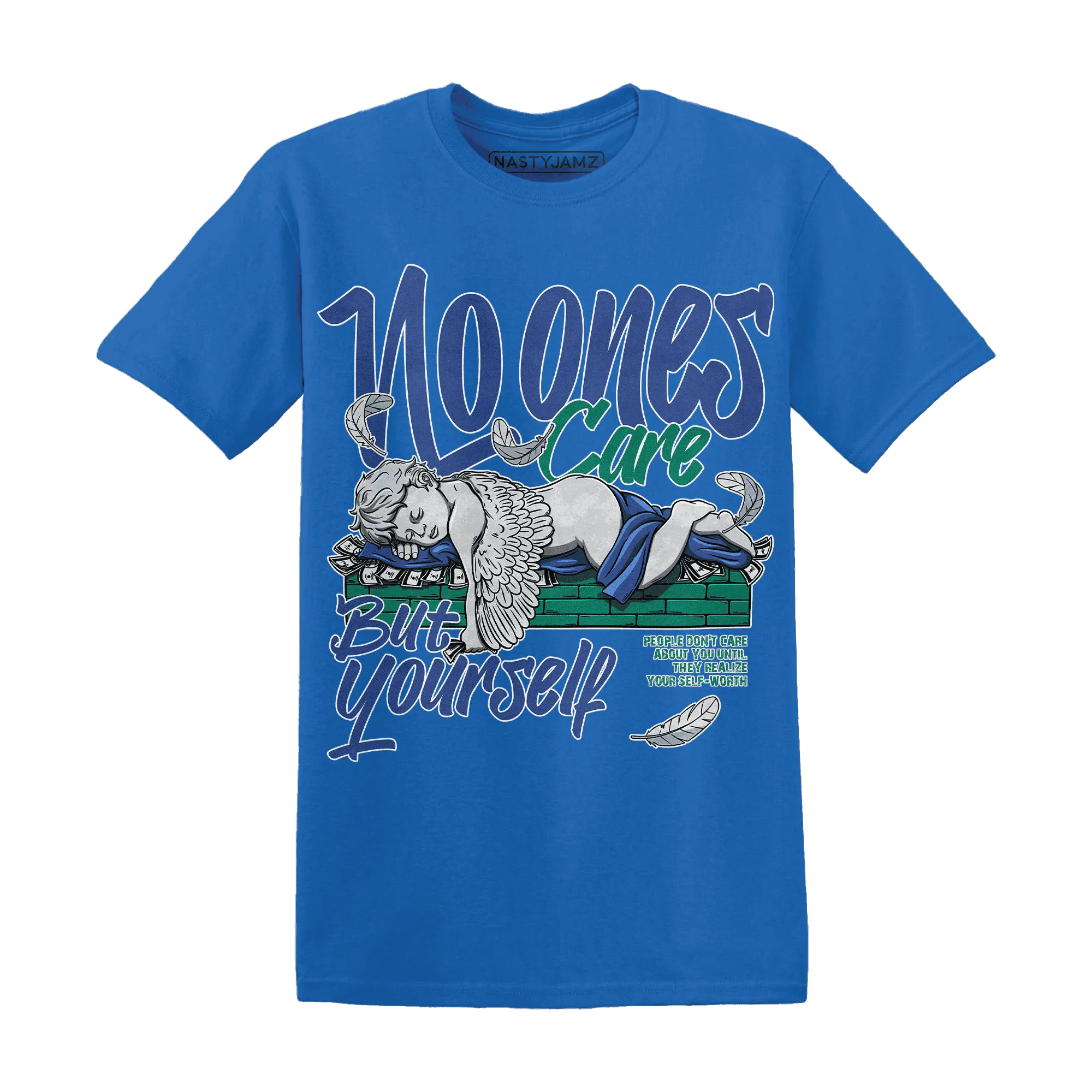 Dunk-Hyper-Royal-Malachite-T-Shirt-Match-No-Ones-Care
