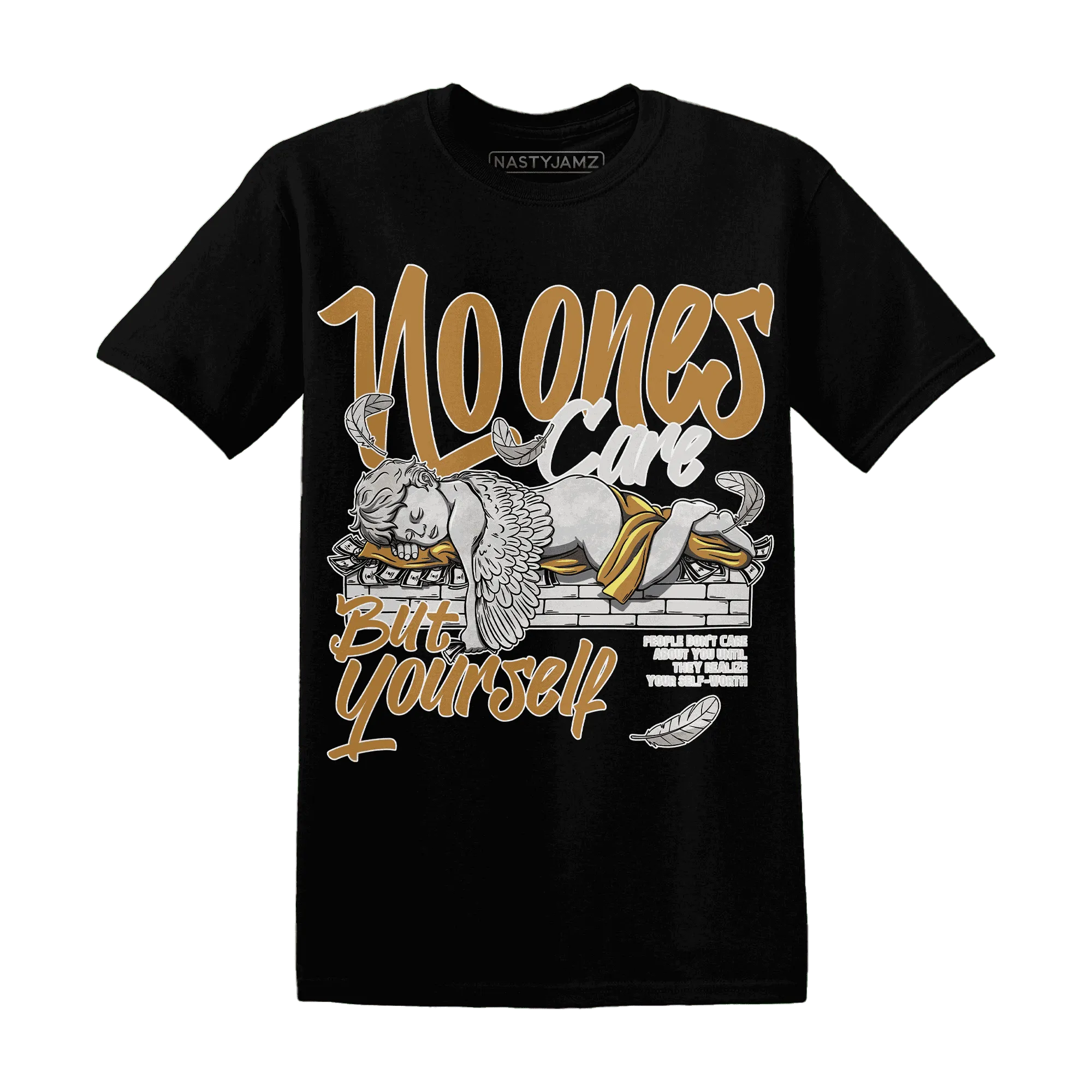 Dunk-Low-Retro-Wheat-Orange-T-Shirt-Match-No-Ones-Care