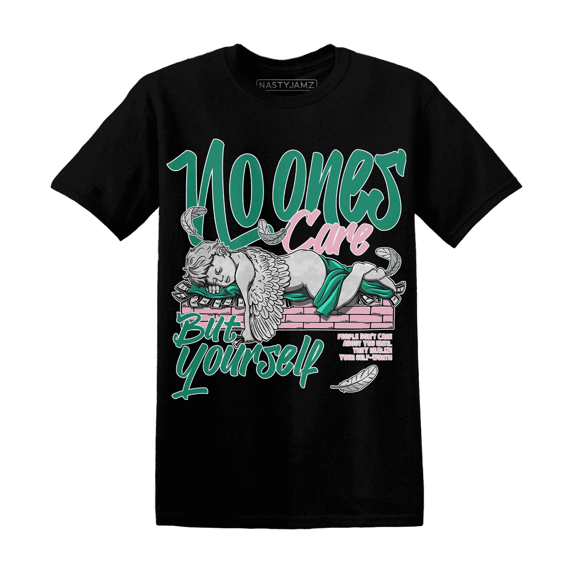 Dunk-Pink-Malachite-Medium-Soft-Low-Sail-NastyJamz-T-Shirt-Match-No-Ones-Care