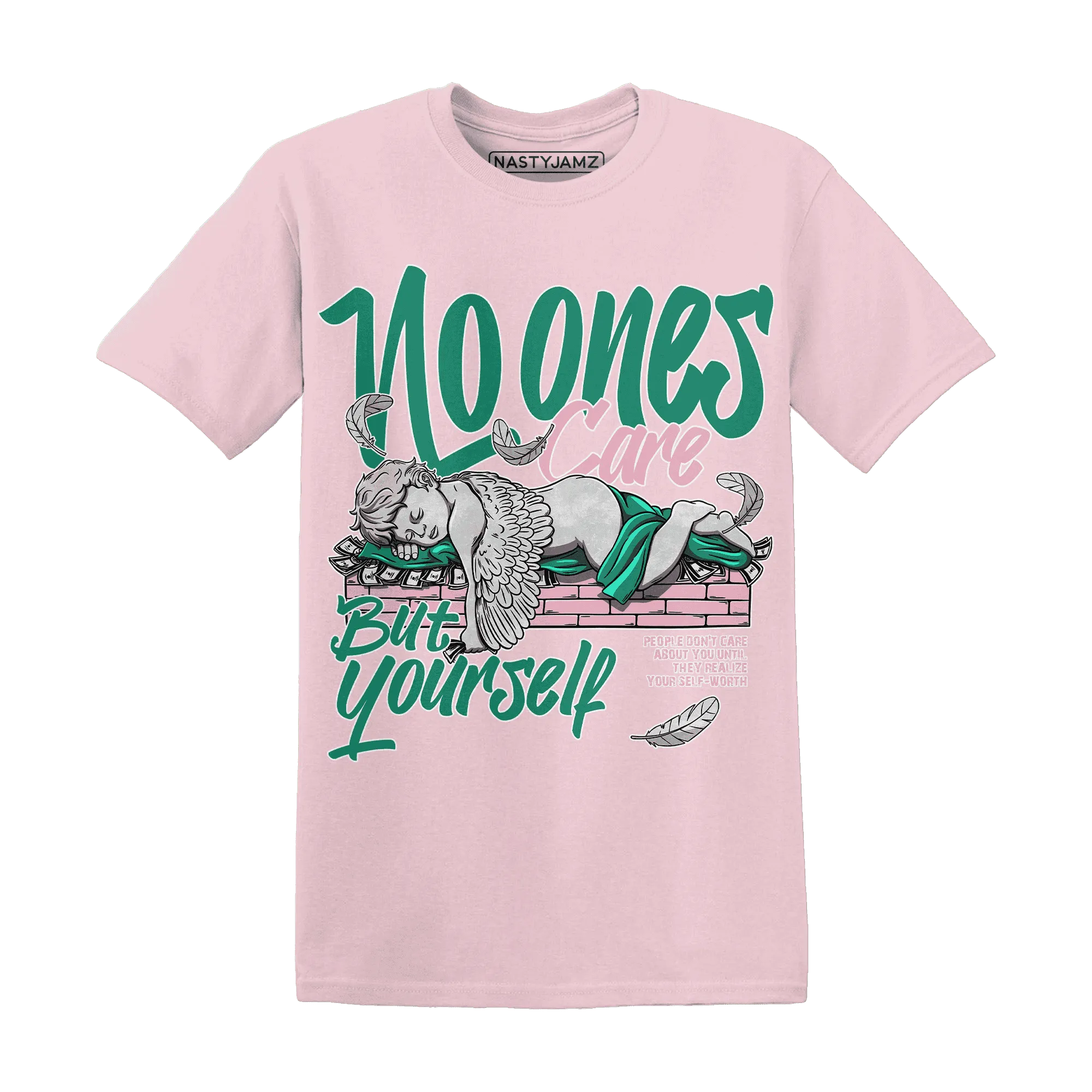 Dunk-Pink-Malachite-Medium-Soft-Low-Sail-NastyJamz-T-Shirt-Match-No-Ones-Care
