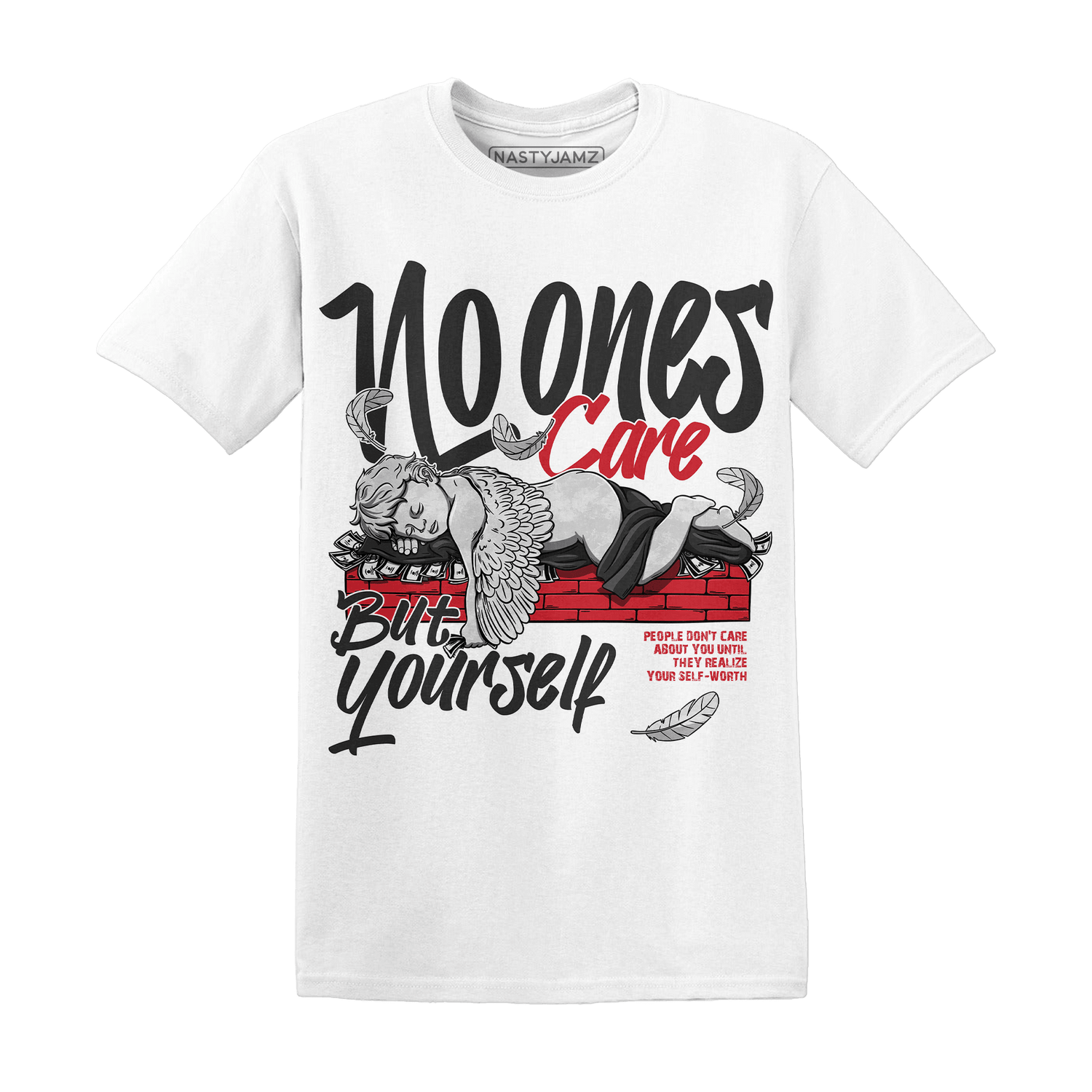 Jumman Jack University Red T Shirt No Ones Care - NastyJamz