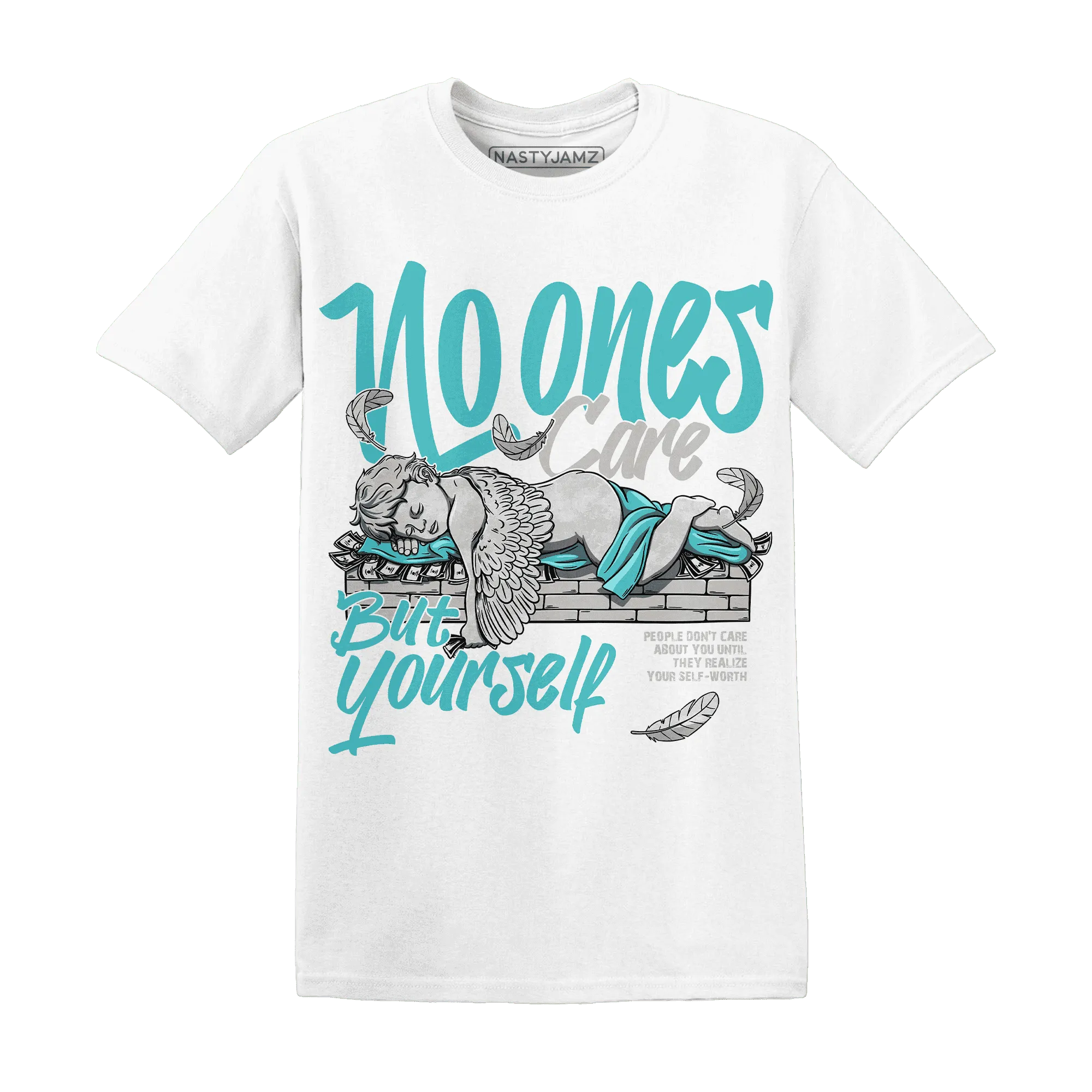 NBL-Cyan-Burst-9060-NastyJamz-T-Shirt-Match-No-Ones-Care