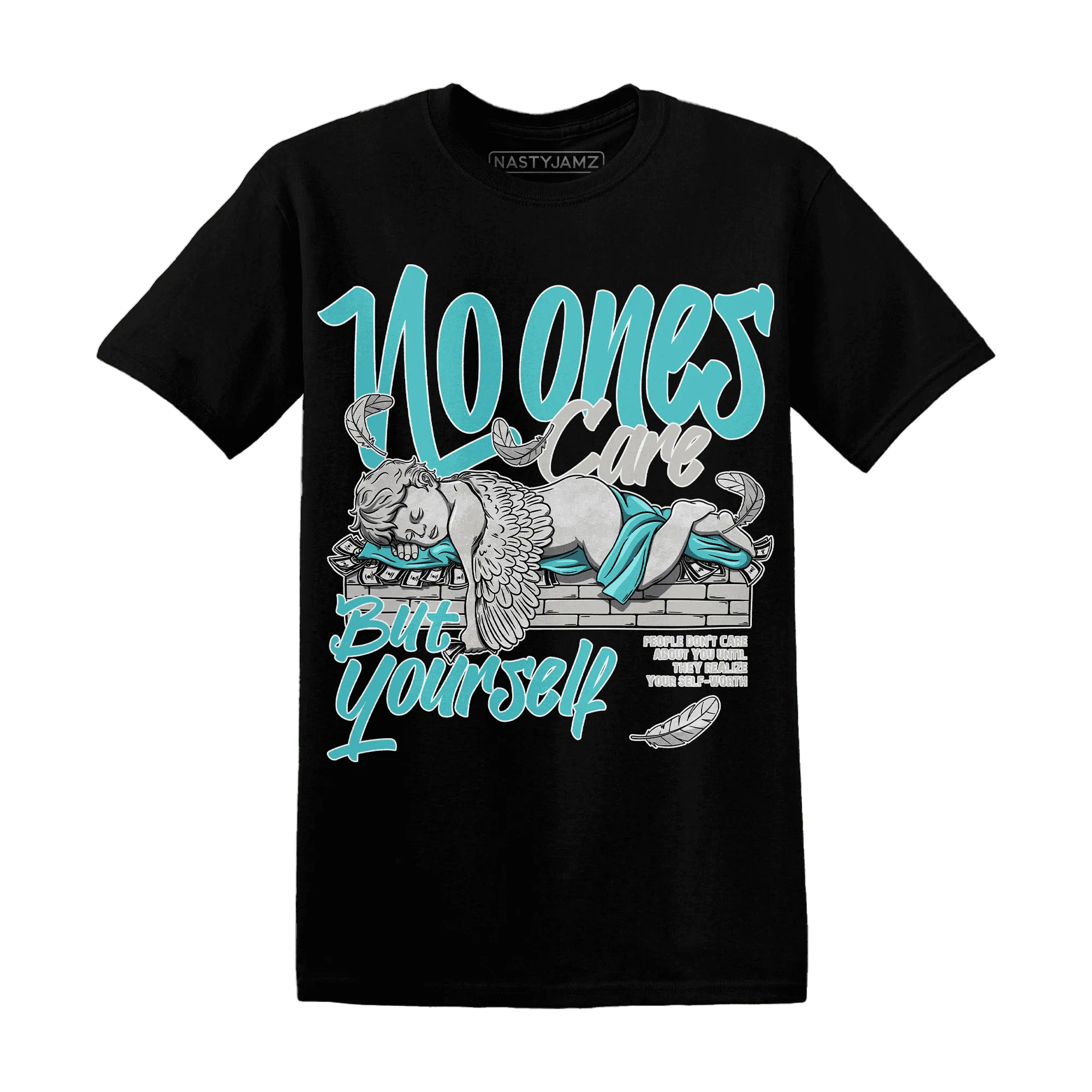 NBL-Cyan-Burst-9060-NastyJamz-T-Shirt-Match-No-Ones-Care