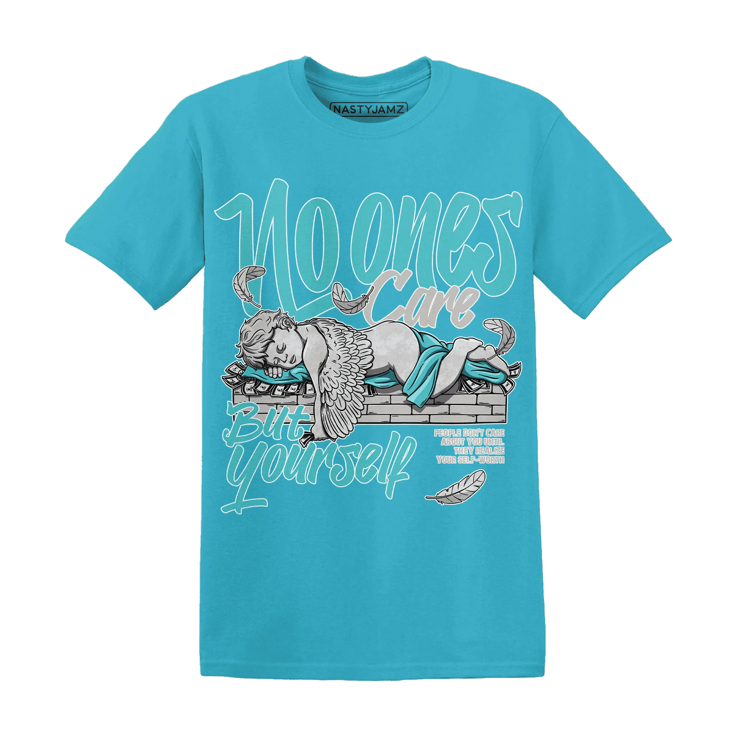 NBL-Cyan-Burst-9060-NastyJamz-T-Shirt-Match-No-Ones-Care