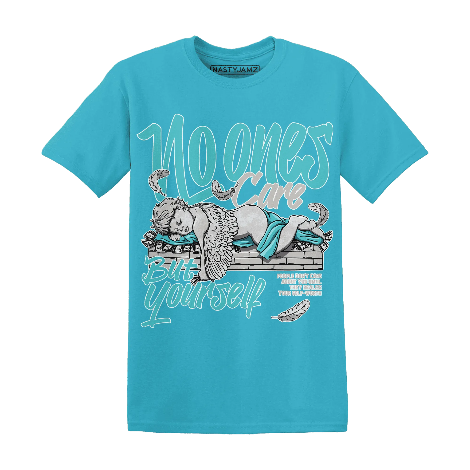 NBL-Cyan-Burst-9060-NastyJamz-T-Shirt-Match-No-Ones-Care
