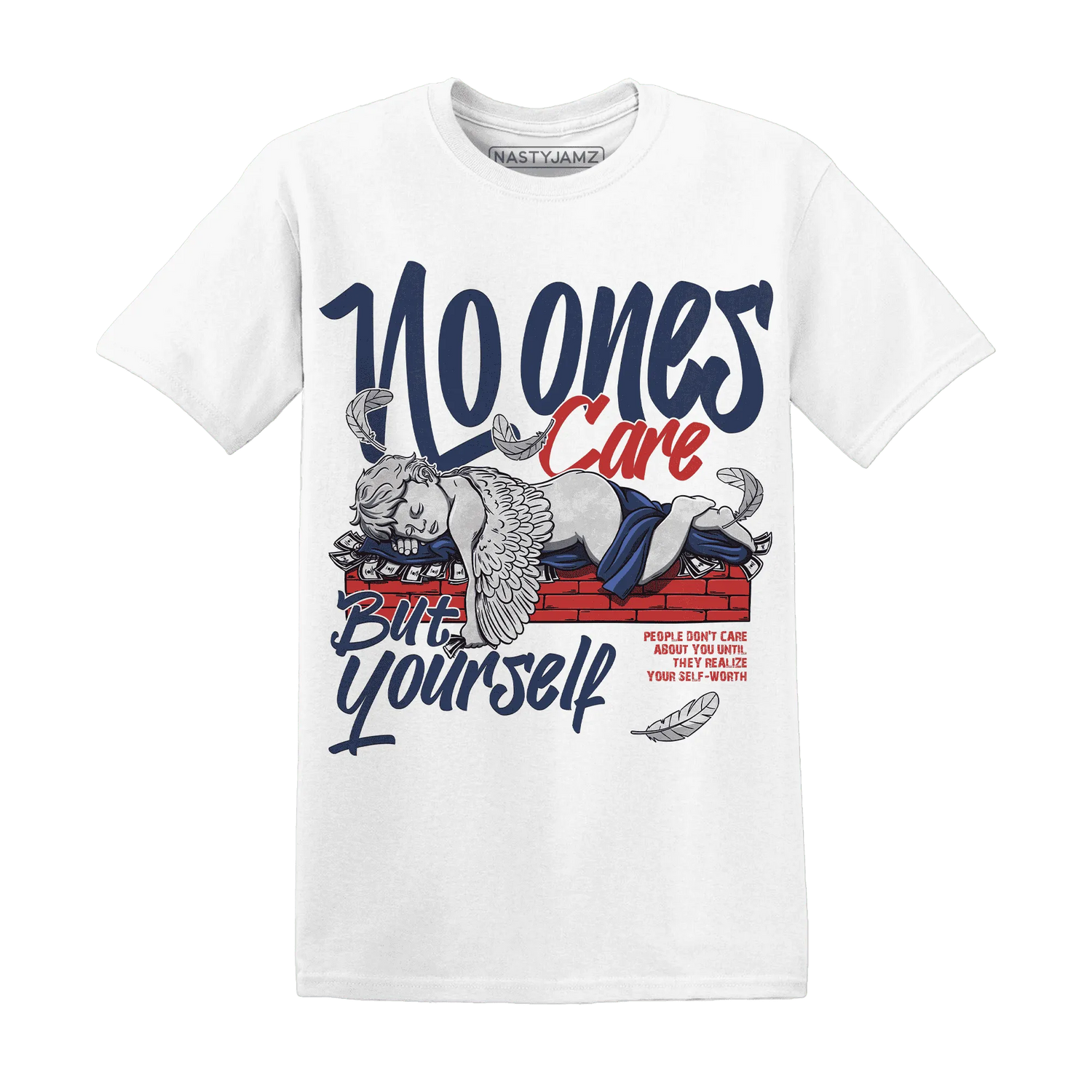 VaporMax-Air-Plus-Midnight-Navy-Gold-Black-NastyJamz-T-Shirt-Match-No-Ones-Care