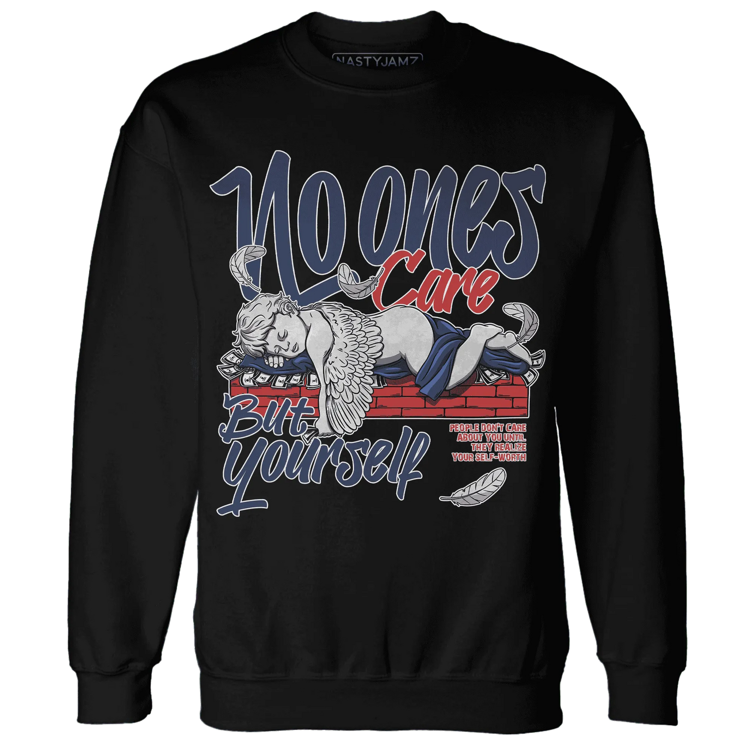 VaporMax-Air-Plus-Midnight-Navy-Gold-Black-NastyJamz-Sweatshirt-Match-No-Ones-Care