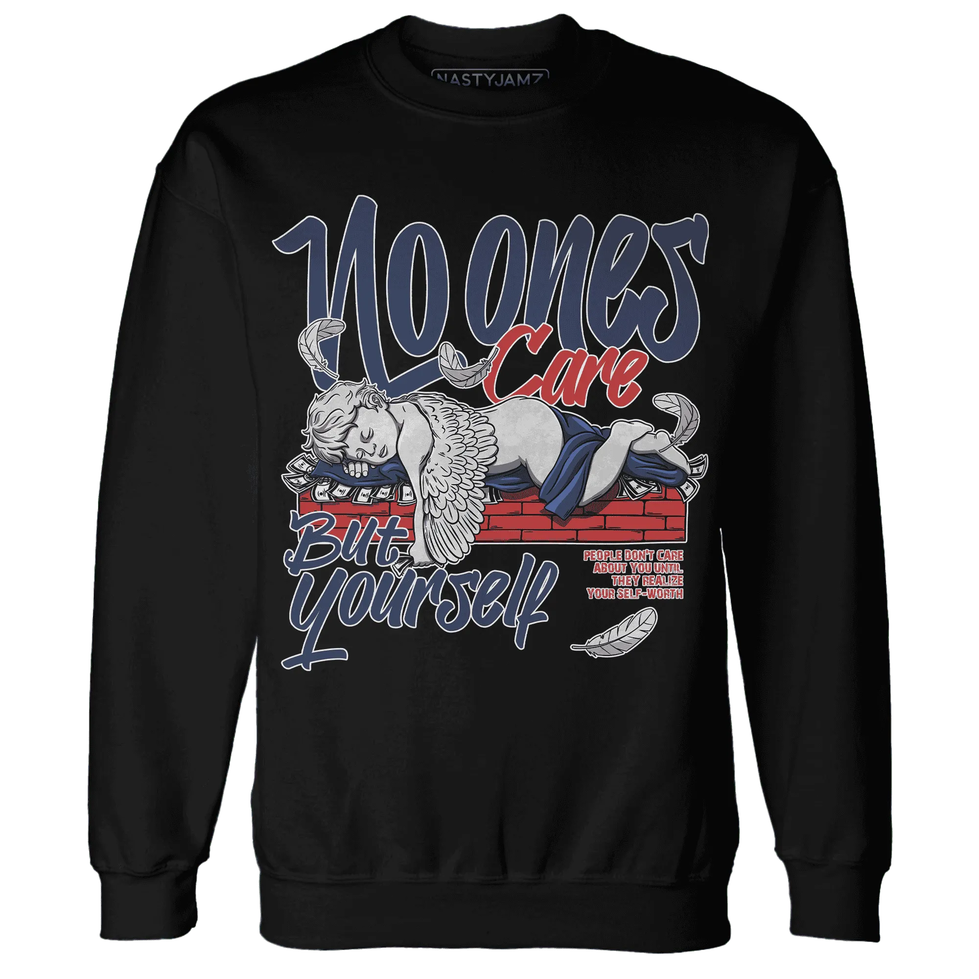 VaporMax-Air-Plus-Midnight-Navy-Gold-Black-NastyJamz-Sweatshirt-Match-No-Ones-Care