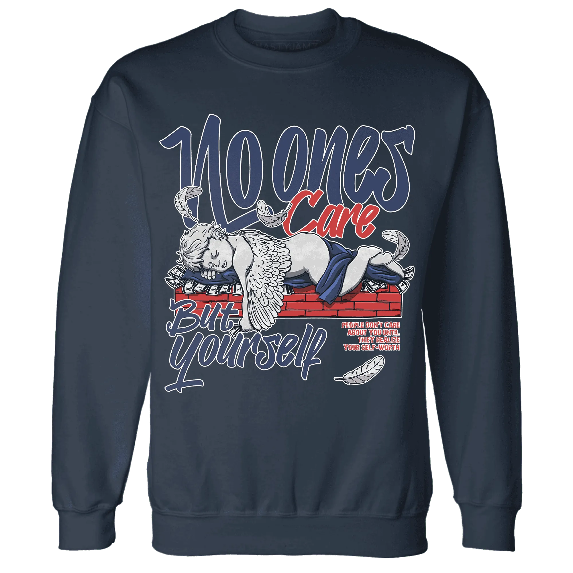 VaporMax-Air-Plus-Midnight-Navy-Gold-Black-NastyJamz-Sweatshirt-Match-No-Ones-Care