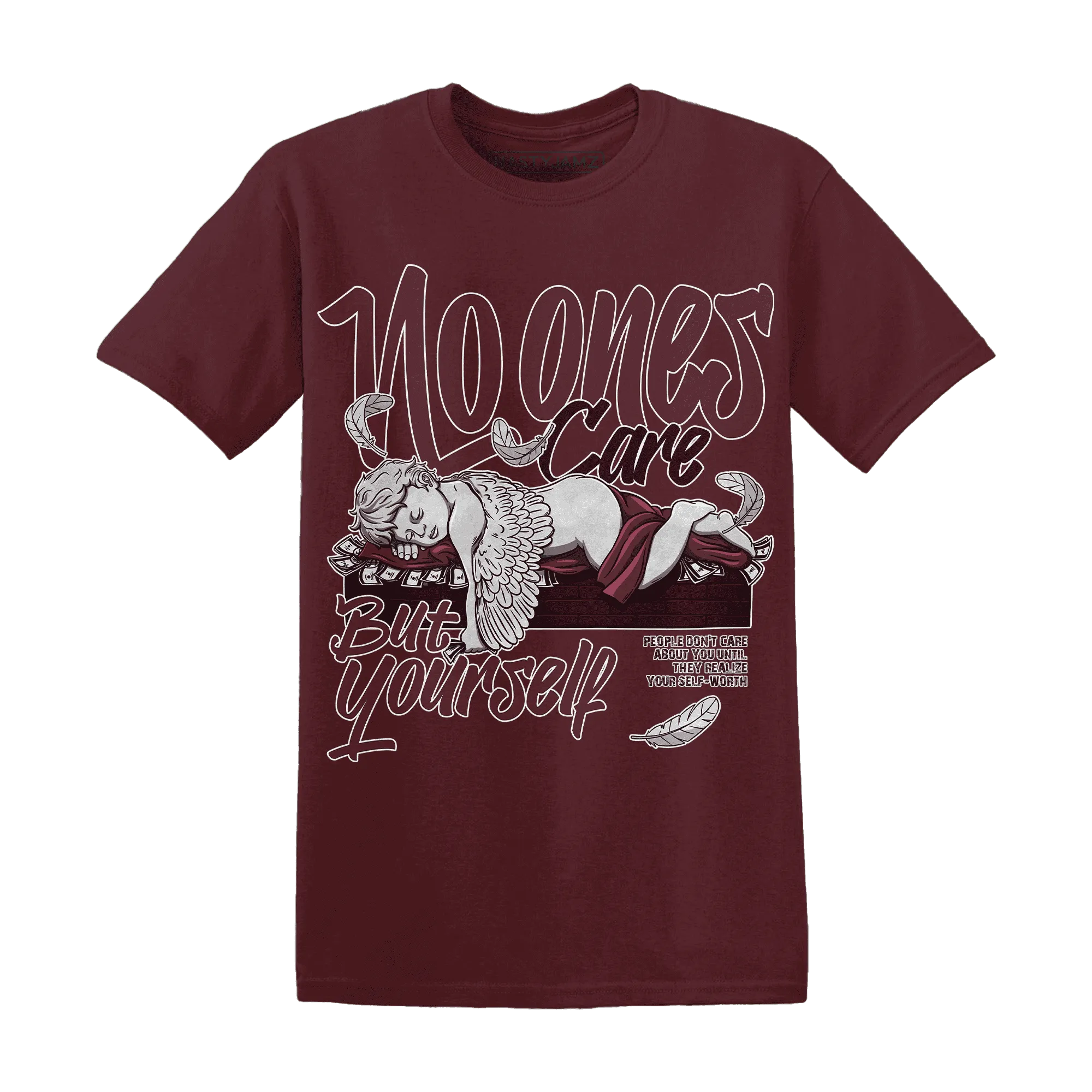 VaporMax-Night-Maron-Burgundy-NastyJamz-T-Shirt-Match-No-Ones-Care
