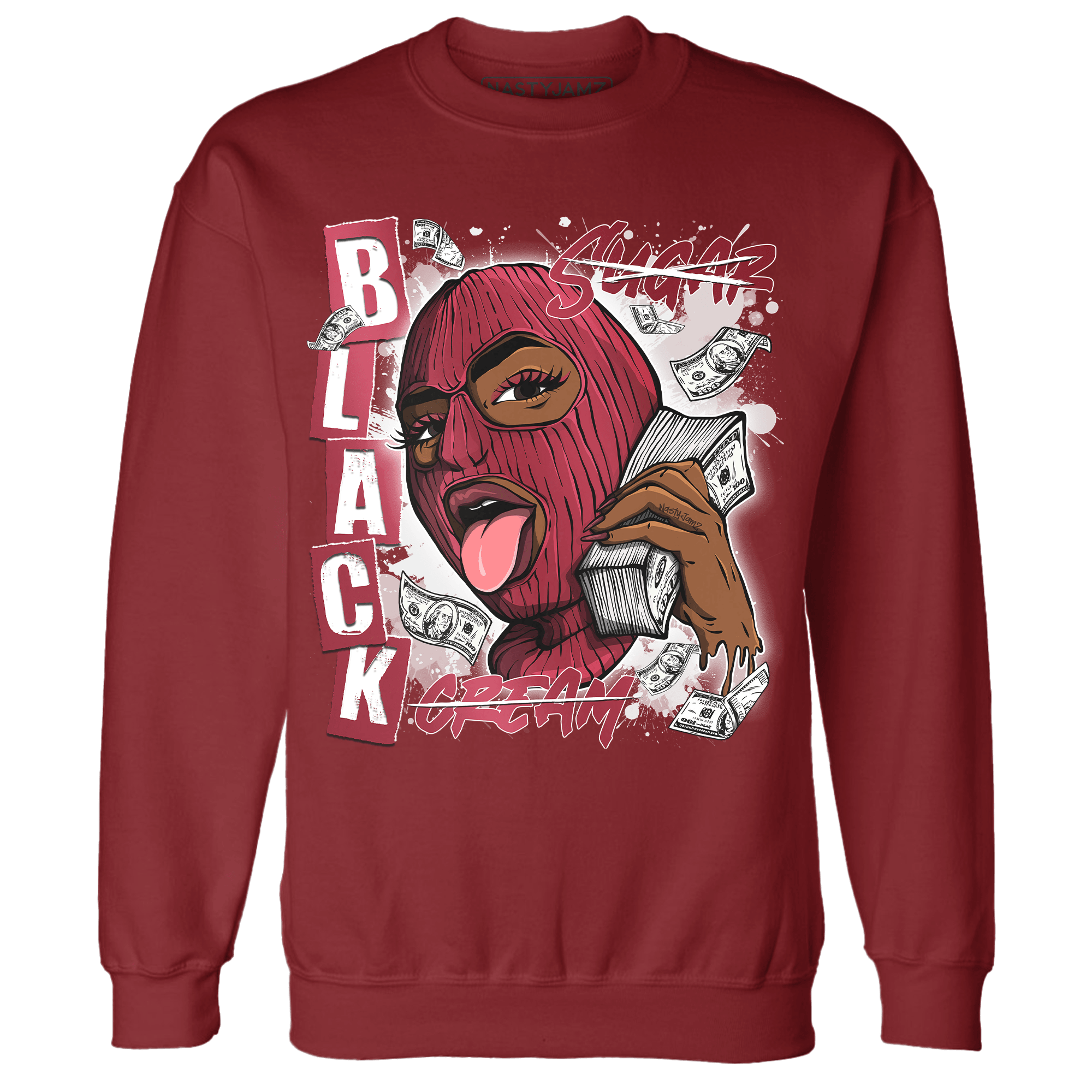 High 85 Metallic Burgundy 1s Sweatshirt Match No Sugar No Cream - NastyJamz