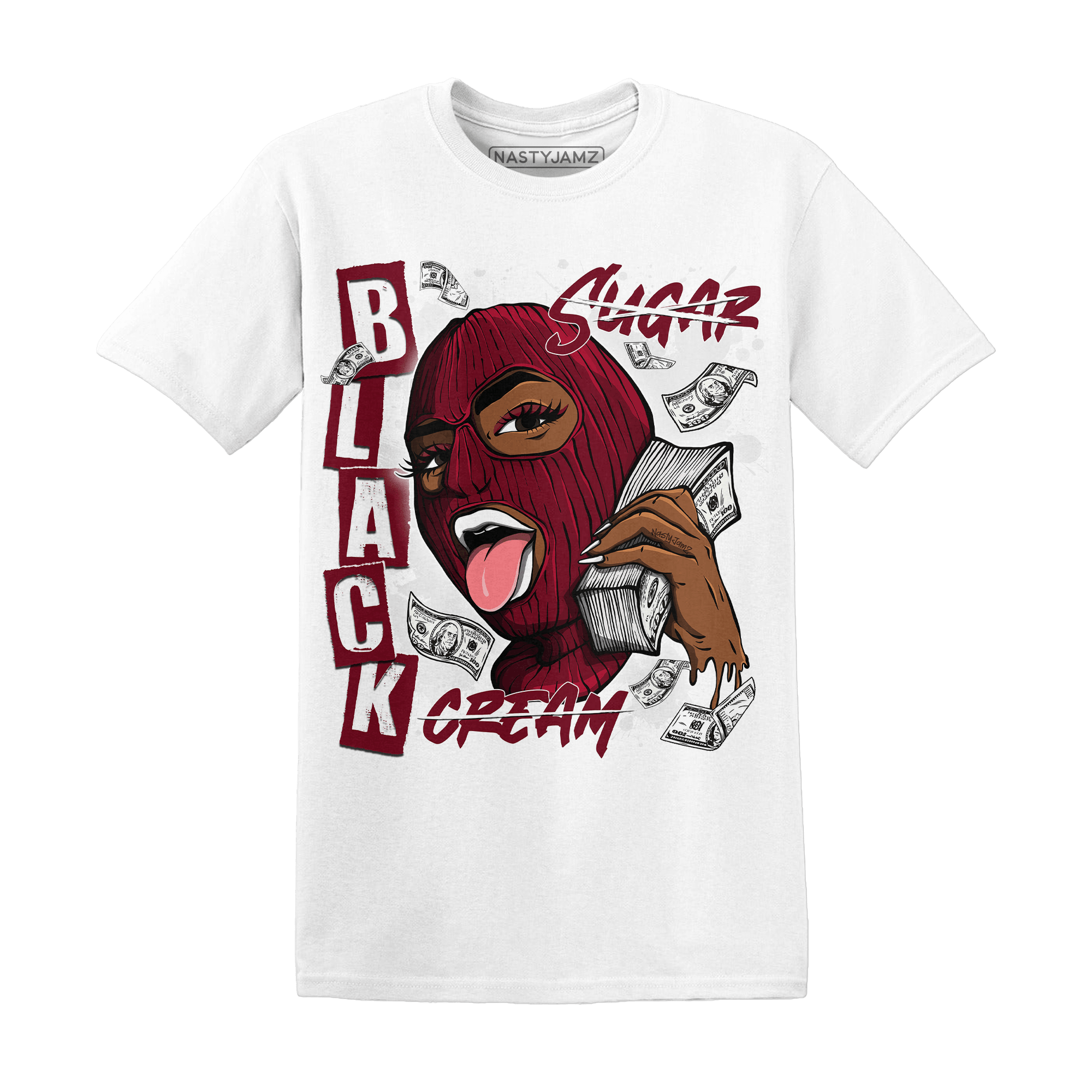 High White Team Red 1s T Shirt Match No Sugar No Cream - NastyJamz