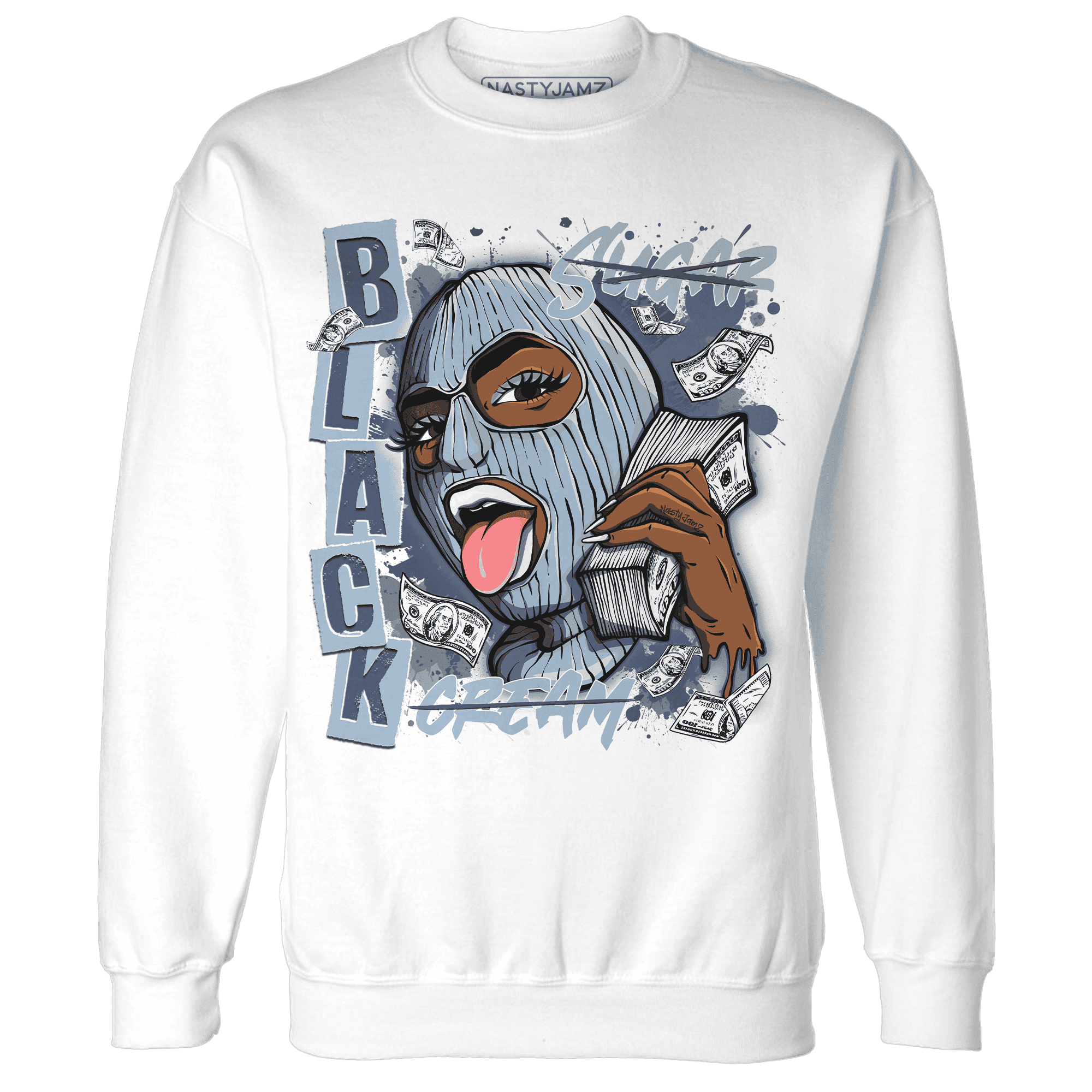 Mid Diffused Blue Grey 1s Sweatshirt Match No Sugar No Cream - NastyJamz