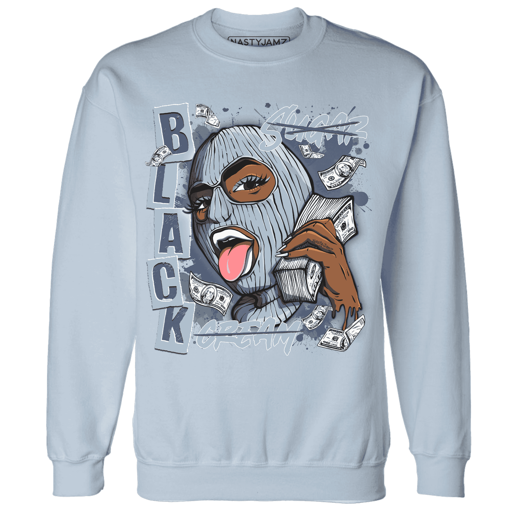 Mid Diffused Blue Grey 1s Sweatshirt Match No Sugar No Cream - NastyJamz