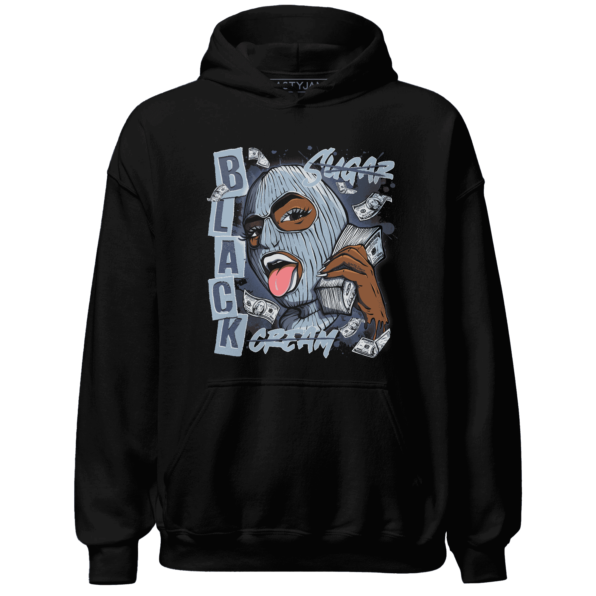 Mid Diffused Blue Grey 1s Hoodie Match No Sugar No Cream - NastyJamz