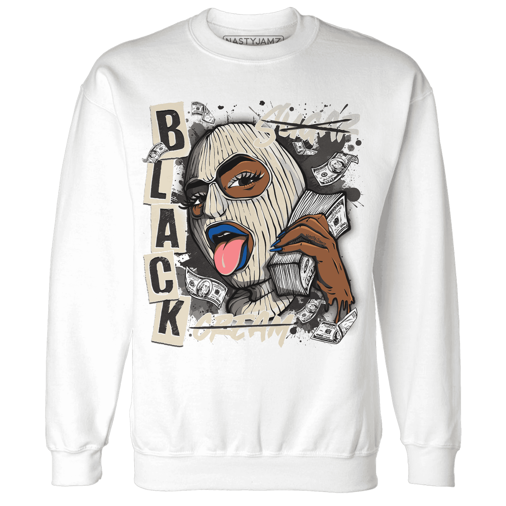 Quaiii 54 3s Sweatshirt Match No Sugar No Cream - NastyJamz