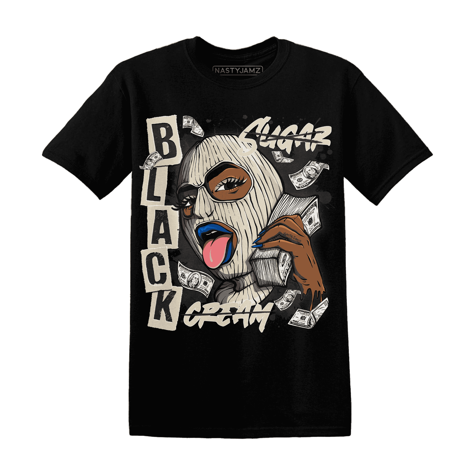 Quaiii 54 3s T Shirt Match No Sugar No Cream - NastyJamz