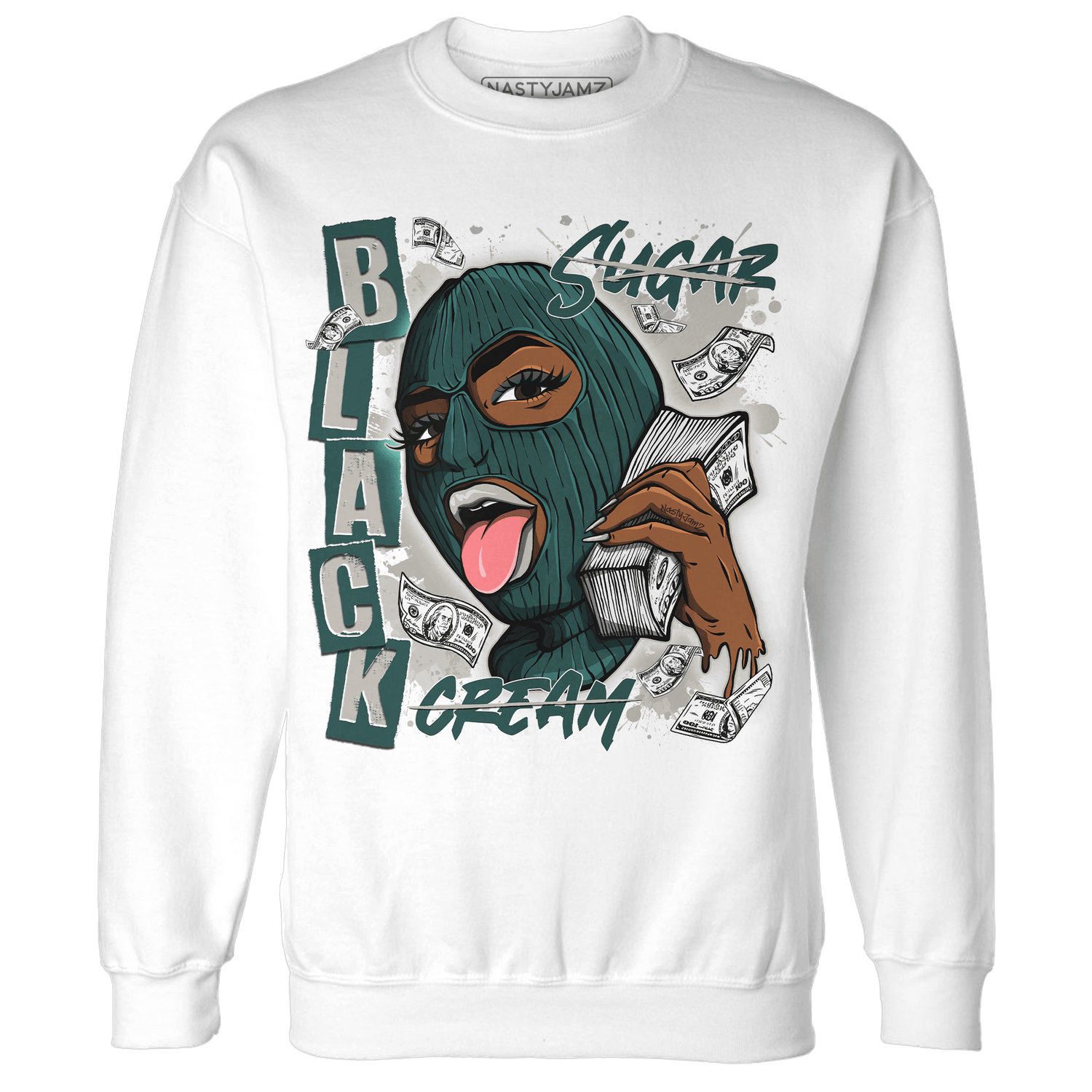 Oxidized Green 4s Sweatshirt Match No Sugar No Cream - NastyJamz
