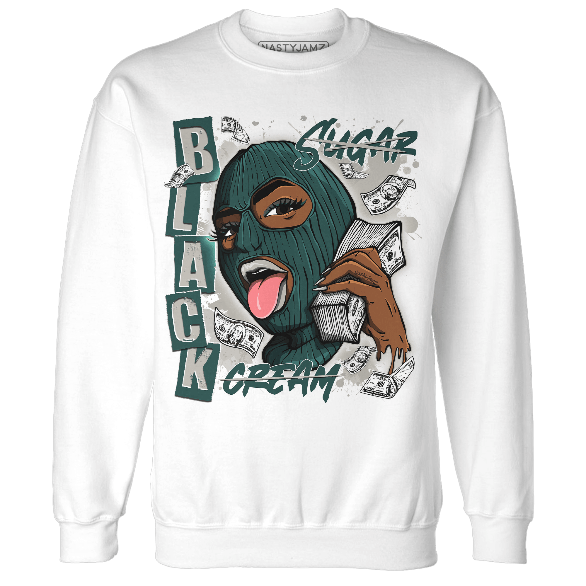 Oxidized Green 4s Sweatshirt Match No Sugar No Cream - NastyJamz