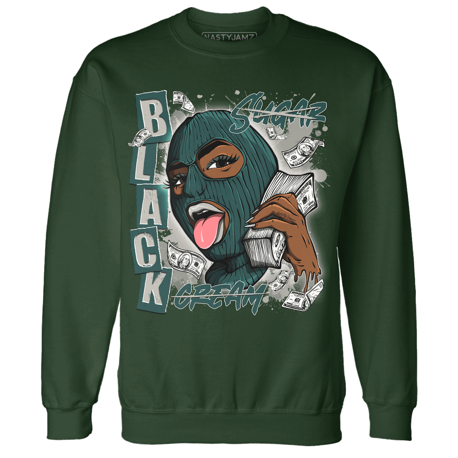 Oxidized Green 4s Sweatshirt Match No Sugar No Cream - NastyJamz